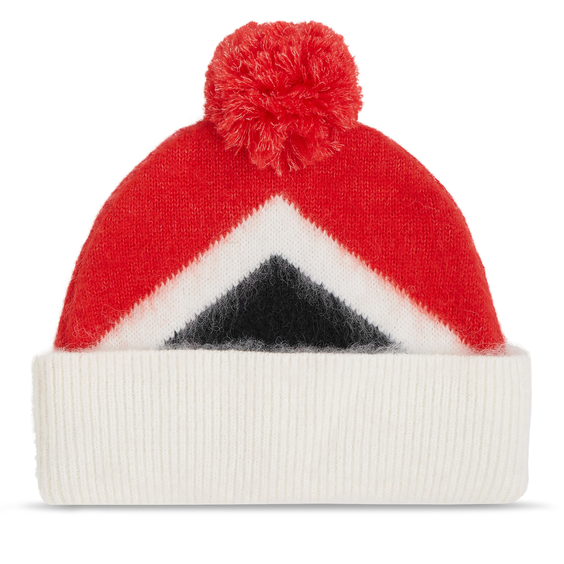 Tommy Hilfiger Čepice Th Evening Pompom Beanie Argyle AW0AW15305 Červená - Pepit.cz