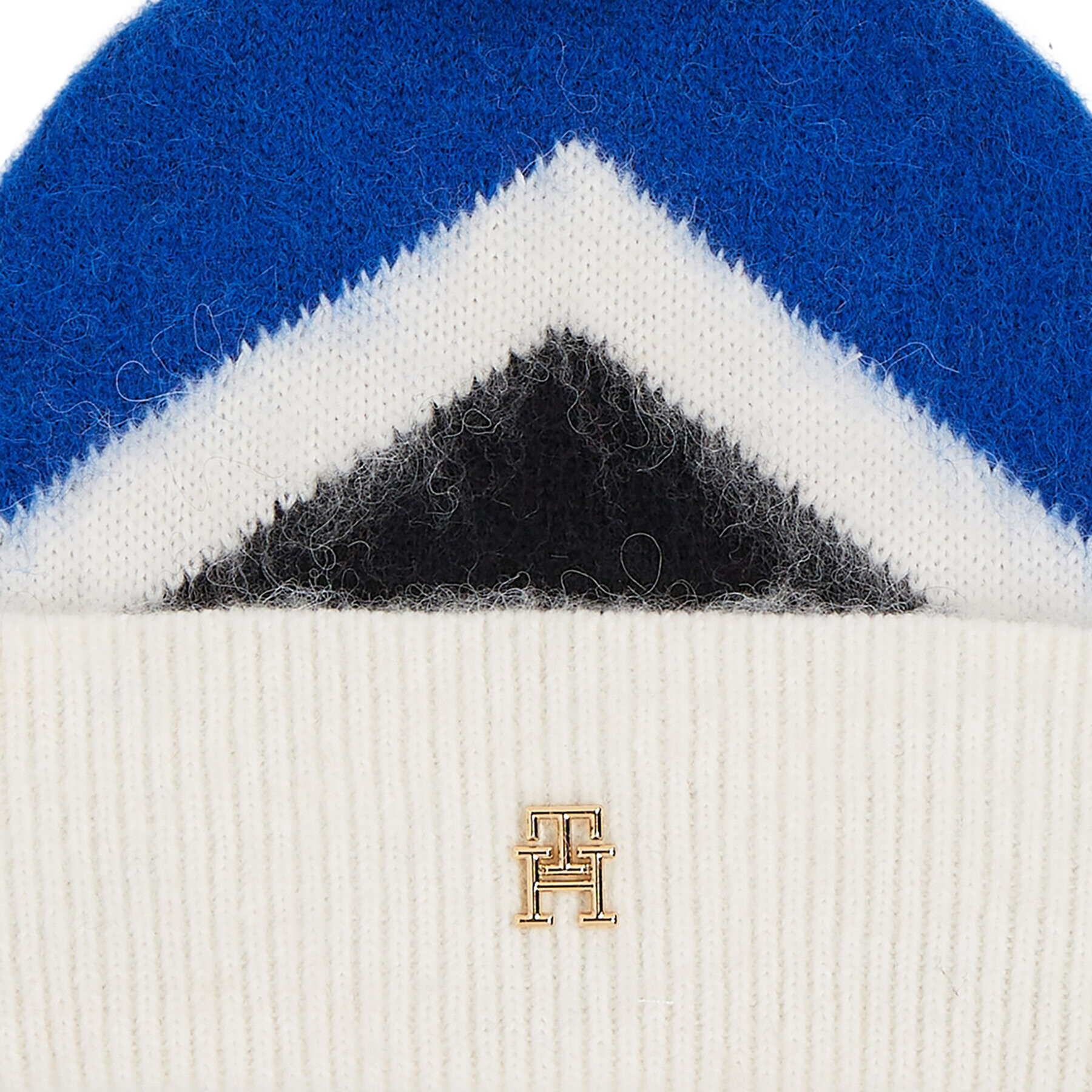 Tommy Hilfiger Čepice Th Evening Pompom Beanie Argyle AW0AW15305 Modrá - Pepit.cz