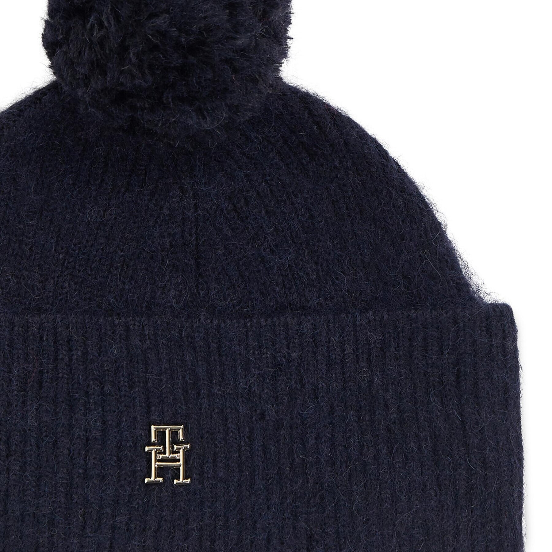 Tommy Hilfiger Čepice Th Evening Pompom Beanie AW0AW15390 Tmavomodrá - Pepit.cz