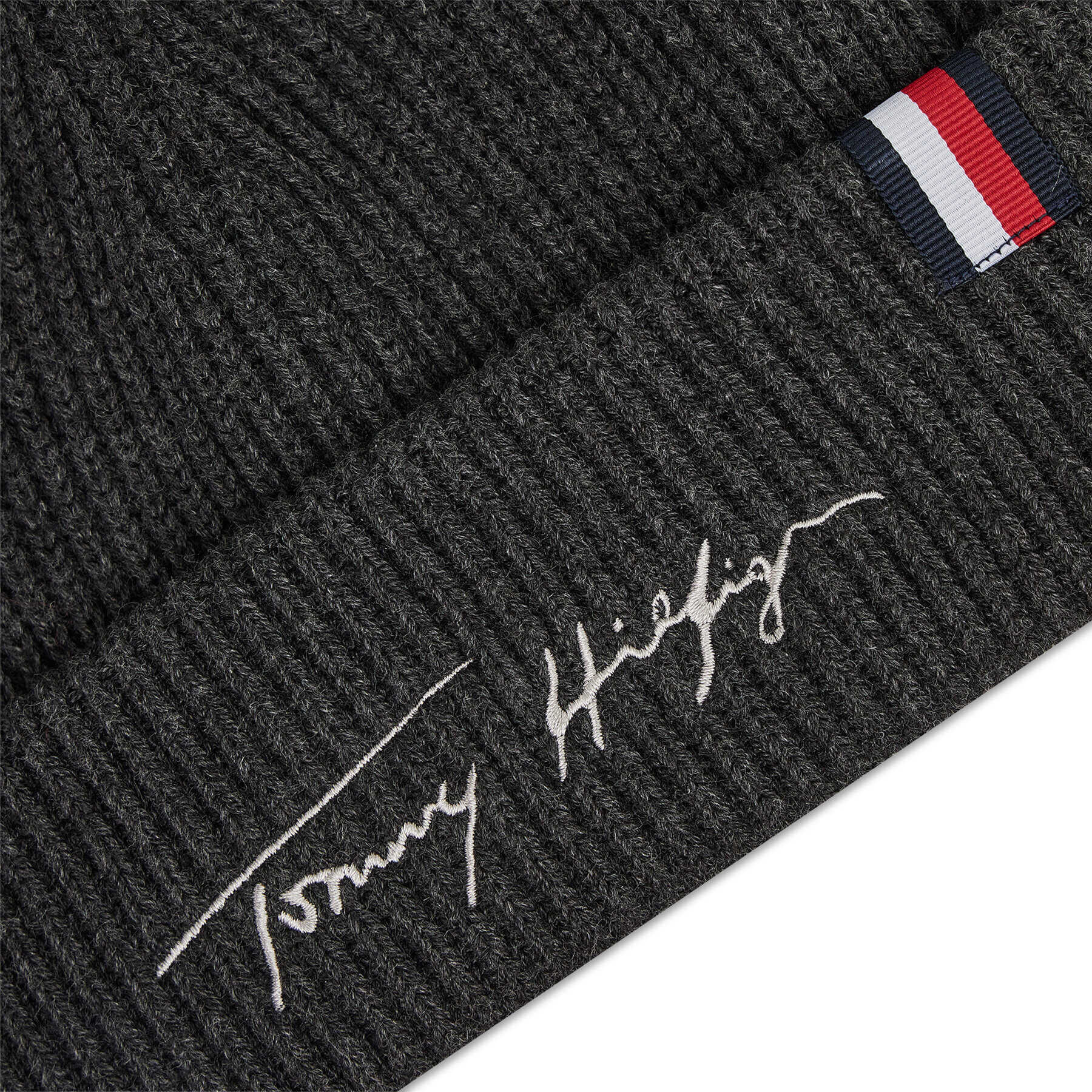 Tommy Hilfiger Čepice Th Signature Beanie AM0AM07869 Šedá - Pepit.cz