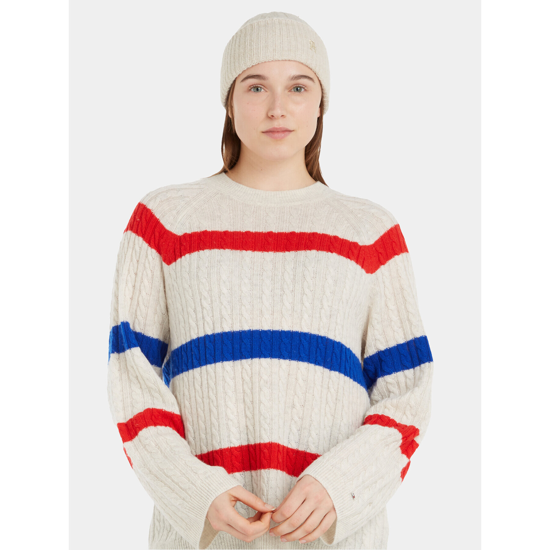 Tommy Hilfiger Čepice Th Timeless Beanie AW0AW15307 Béžová - Pepit.cz