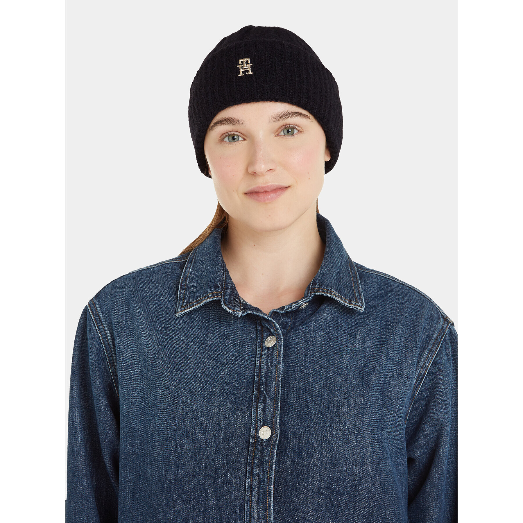 Tommy Hilfiger Čepice Th Timeless Beanie AW0AW15307 Černá - Pepit.cz