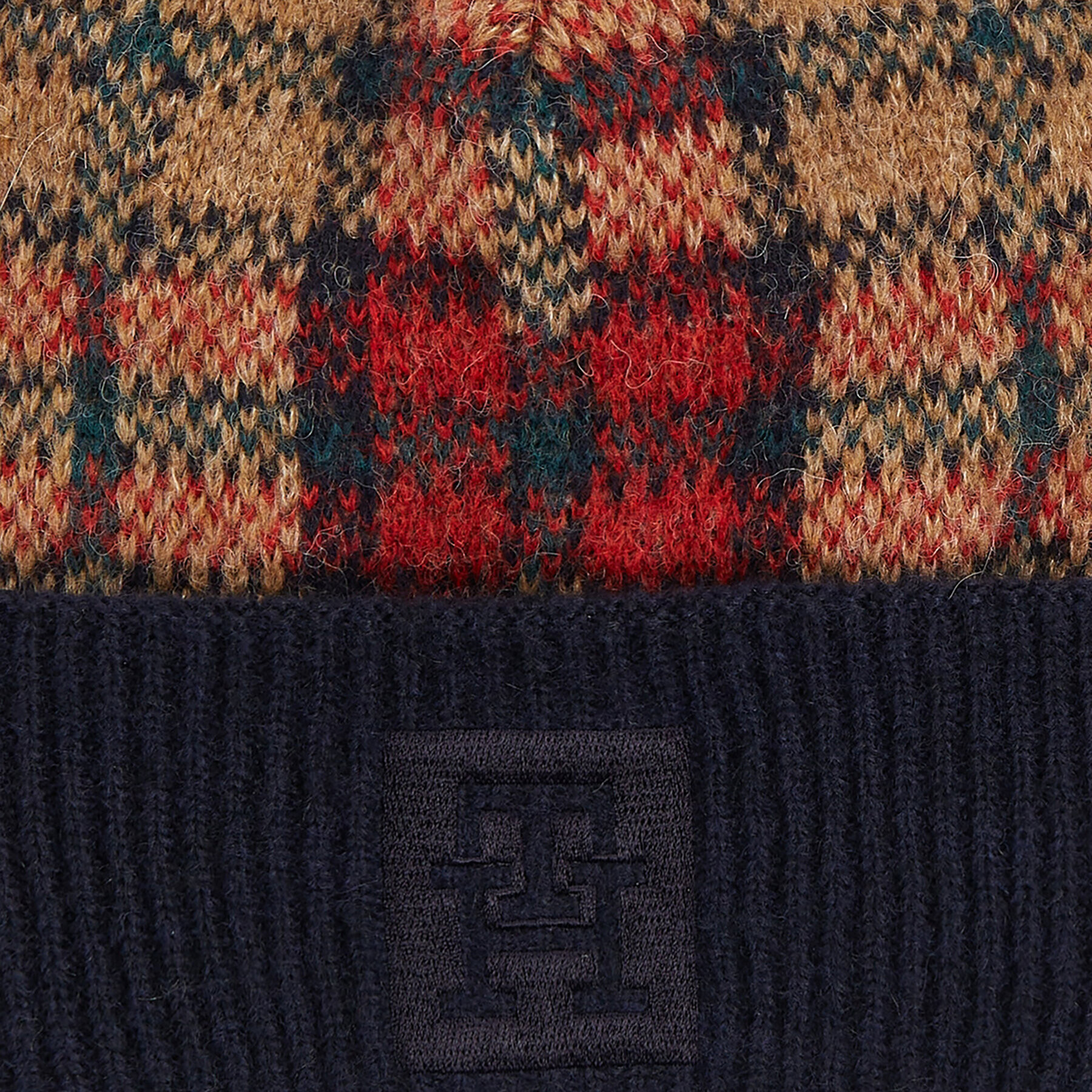 Tommy Hilfiger Čepice Tommy Check Beanie AW0AW15315 Tmavomodrá - Pepit.cz