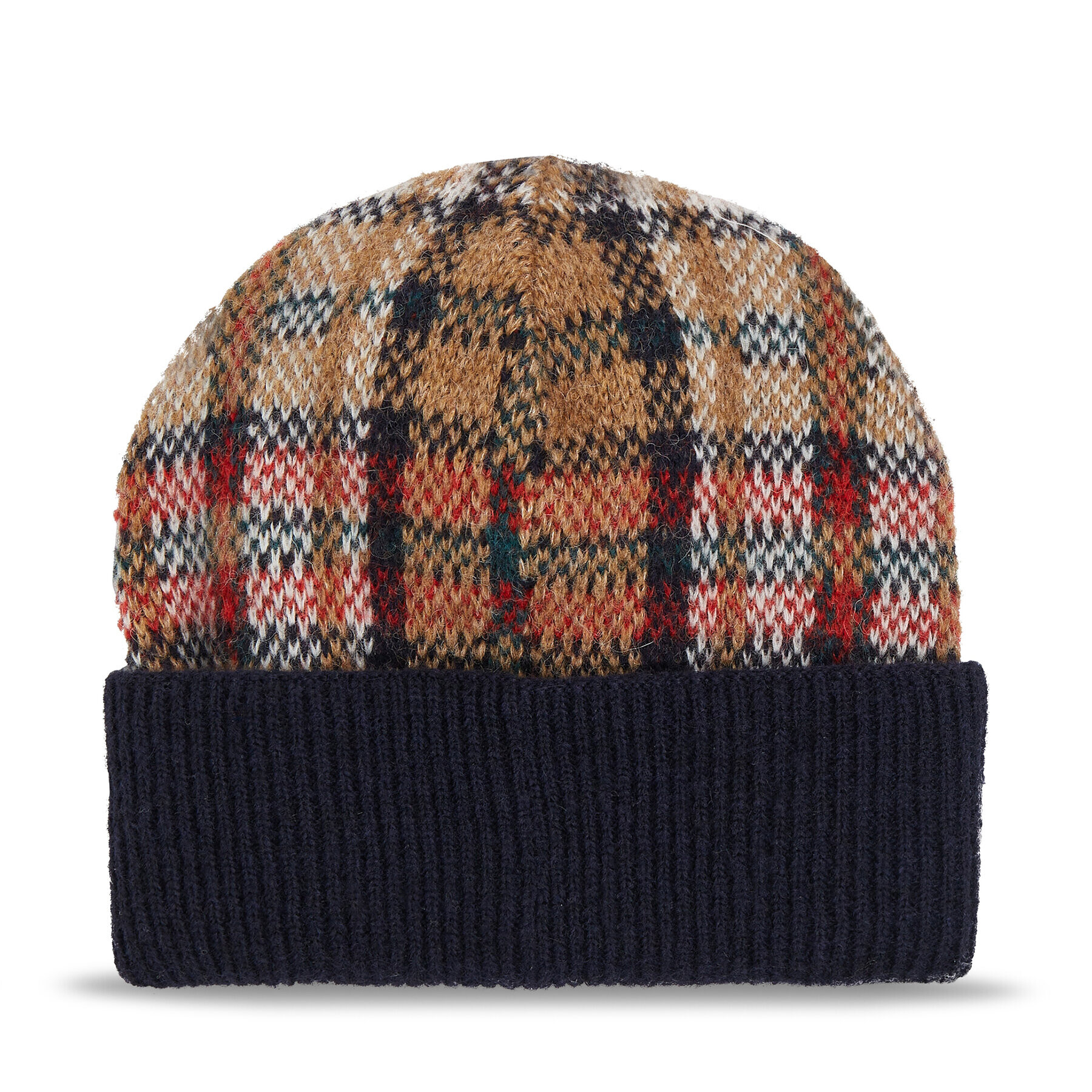 Tommy Hilfiger Čepice Tommy Check Beanie AW0AW15315 Tmavomodrá - Pepit.cz