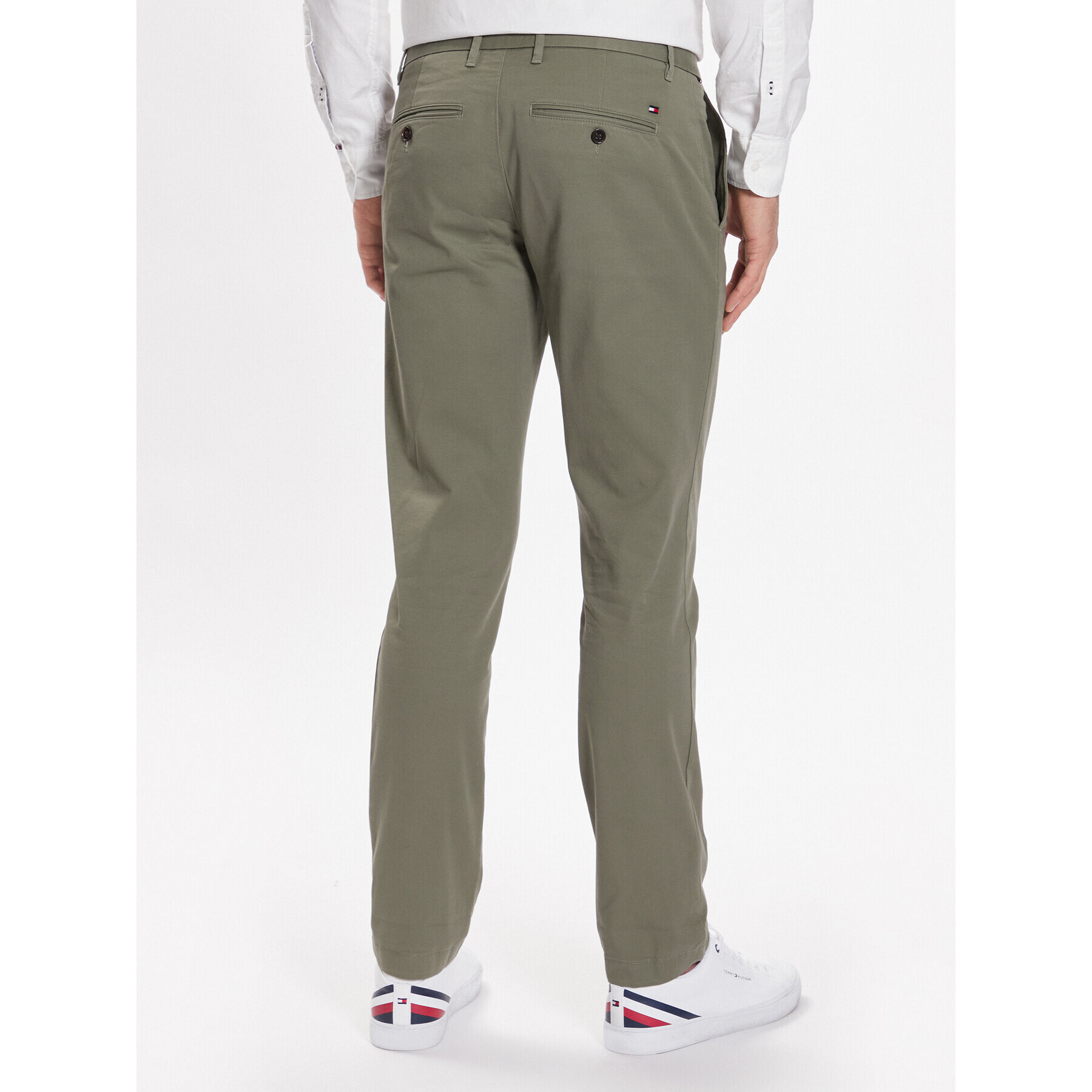 Tommy Hilfiger Chino kalhoty Bleecker 1985 MW0MW26619 Zelená Slim Fit - Pepit.cz