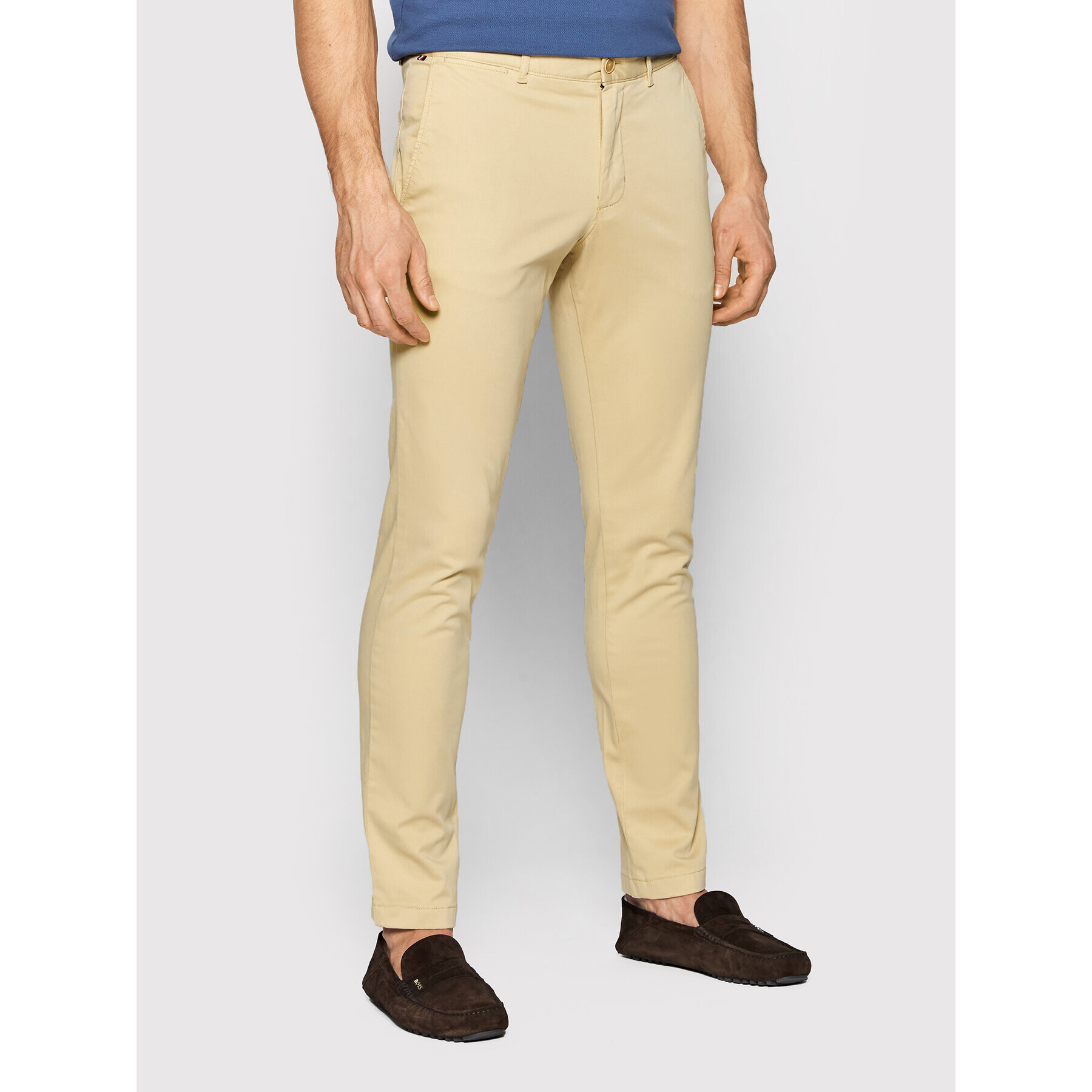 Tommy Hilfiger Chino kalhoty Bleecker MW0MW13846 Béžová Slim Fit - Pepit.cz