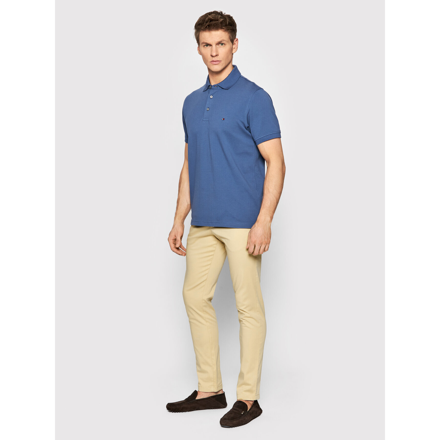 Tommy Hilfiger Chino kalhoty Bleecker MW0MW13846 Béžová Slim Fit - Pepit.cz