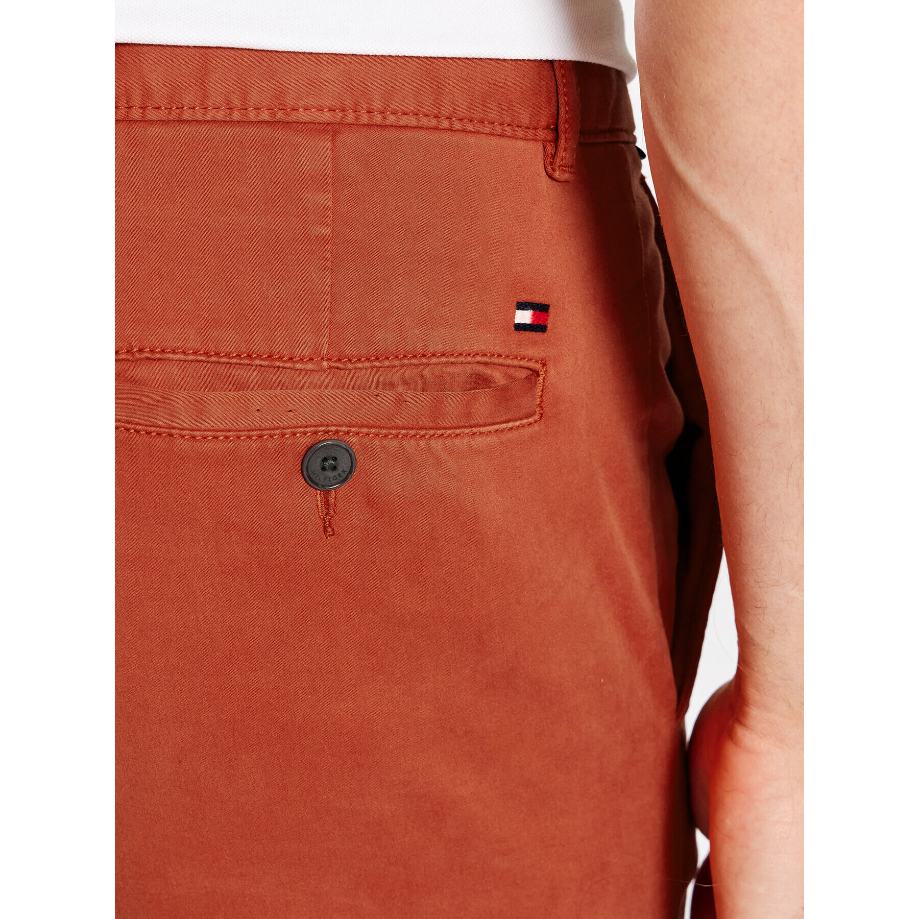 Tommy Hilfiger Chino kalhoty Bleecker MW0MW13846 Červená Slim Fit - Pepit.cz