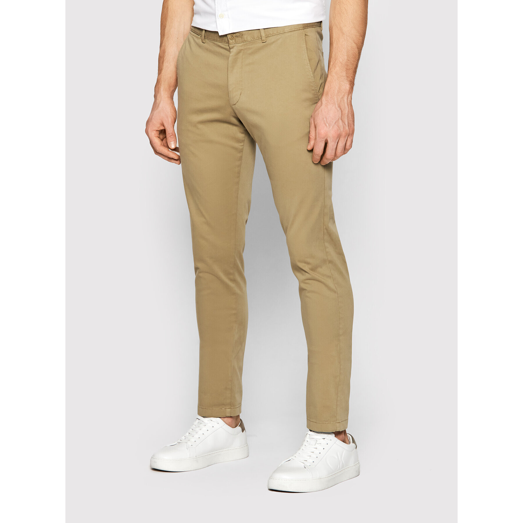 Tommy Hilfiger Chino kalhoty Bleecker MW0MW13846 Hnědá Slim Fit - Pepit.cz