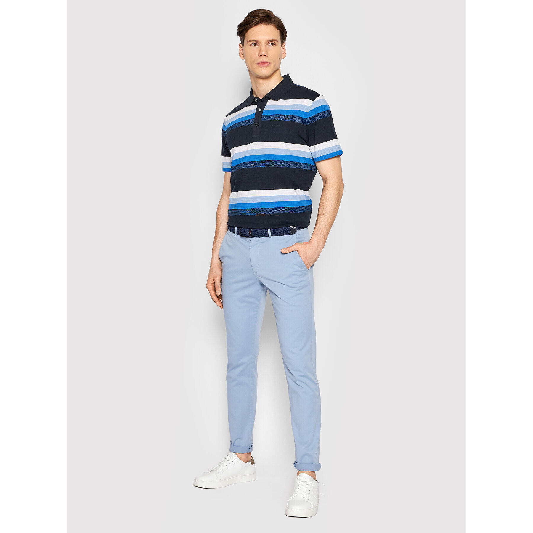 Tommy Hilfiger Chino kalhoty Bleecker MW0MW13846 Modrá Slim Fit - Pepit.cz