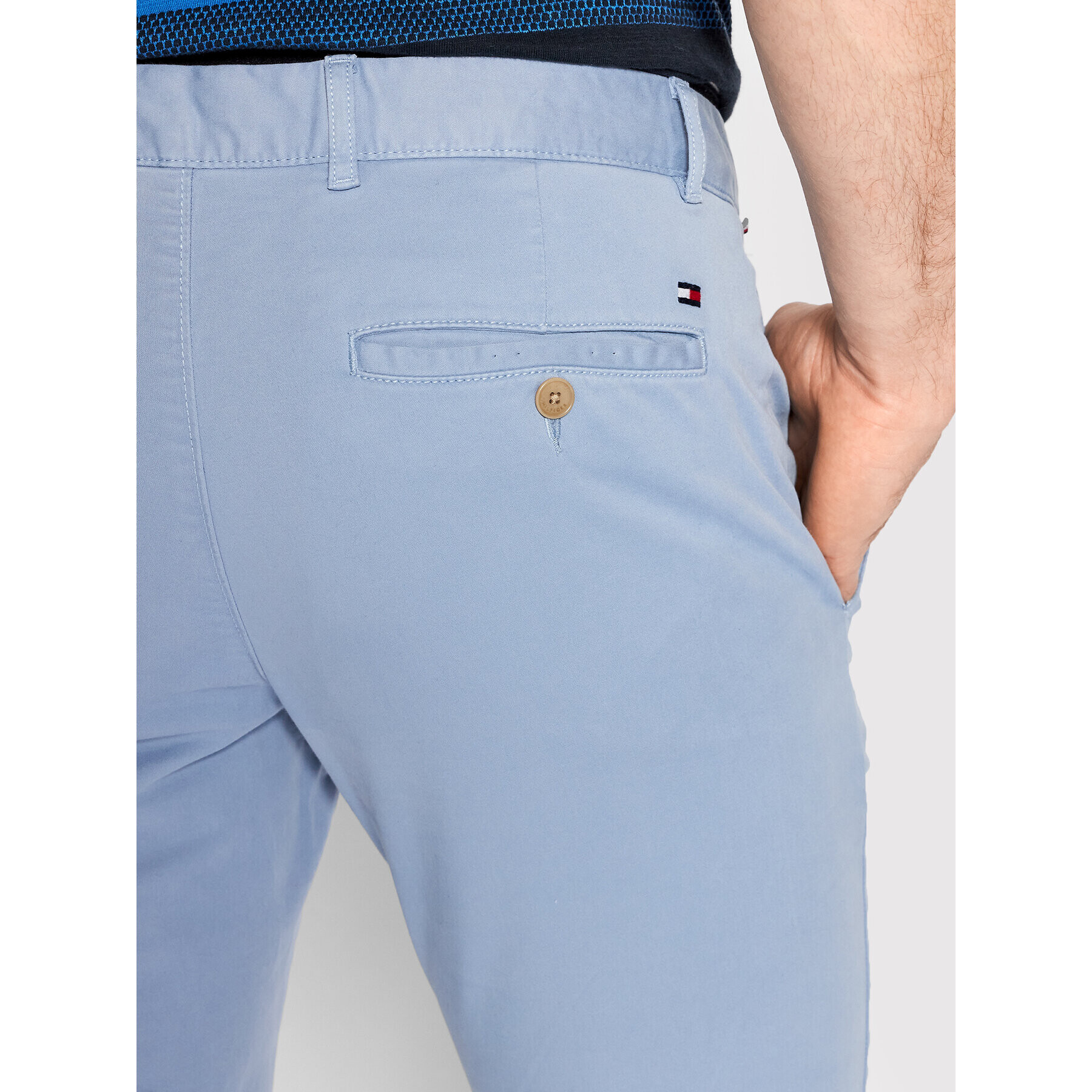 Tommy Hilfiger Chino kalhoty Bleecker MW0MW13846 Modrá Slim Fit - Pepit.cz