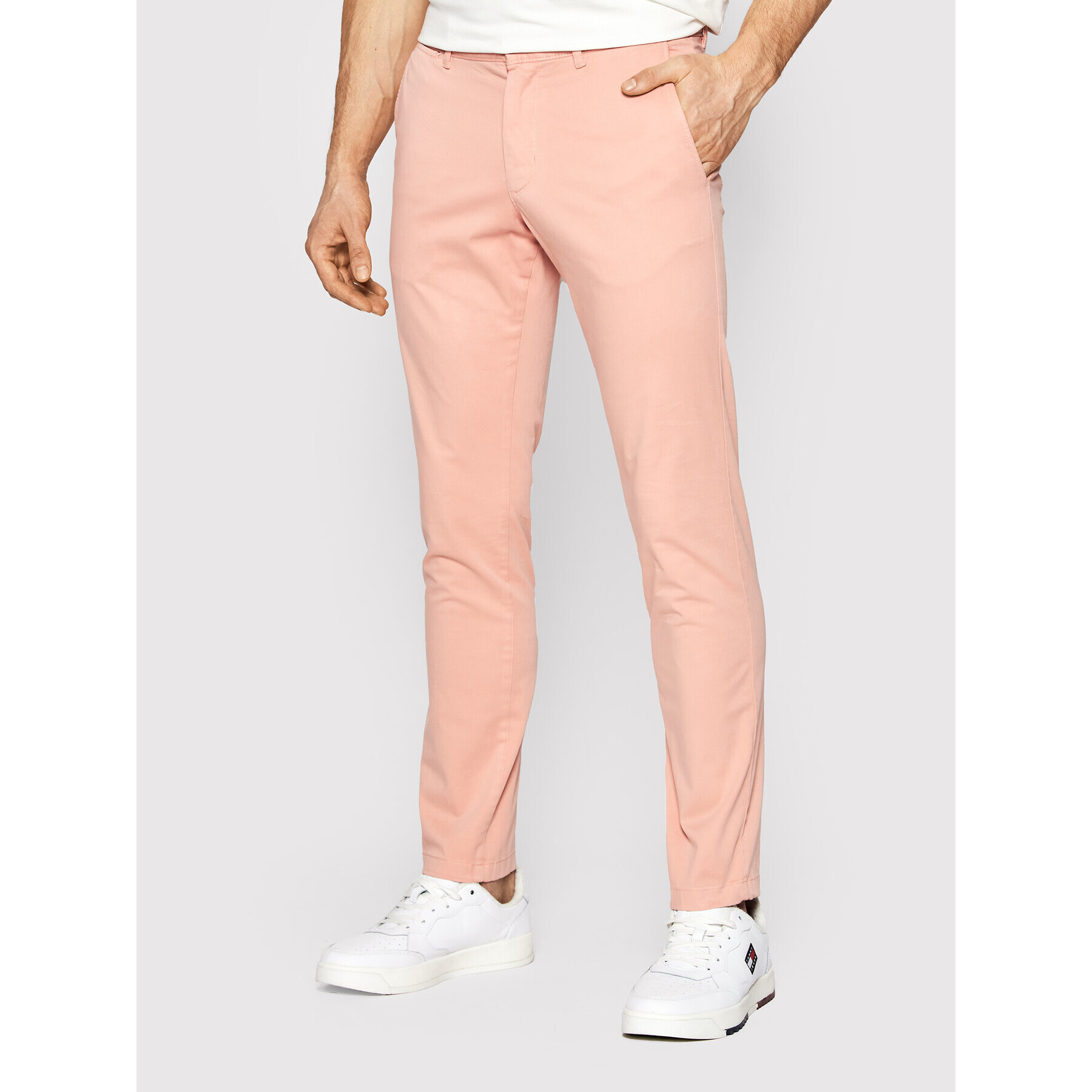 Tommy Hilfiger Chino kalhoty Bleecker MW0MW13846 Růžová Slim Fit - Pepit.cz