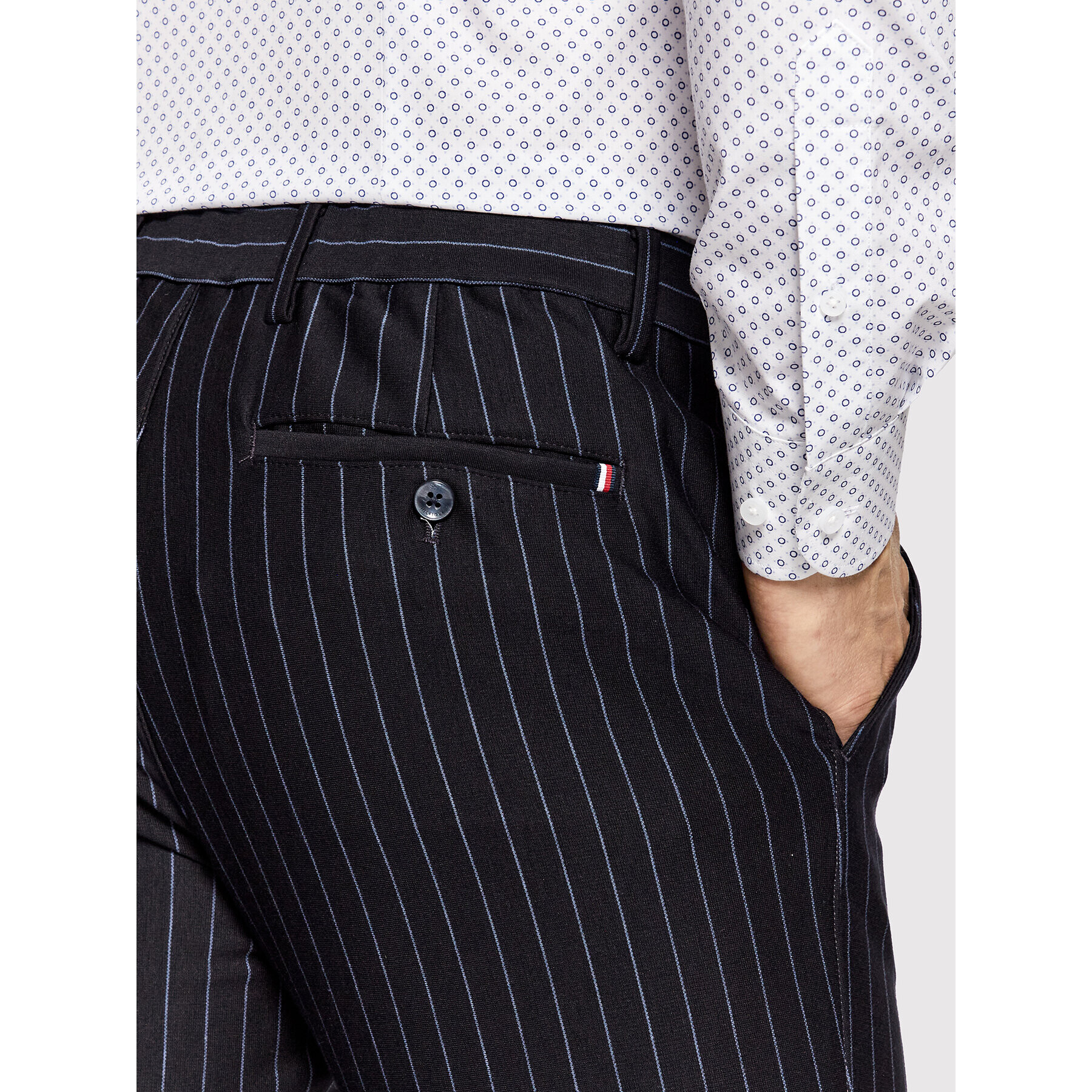 Tommy Hilfiger Chino kalhoty Bleecker MW0MW23502 Tmavomodrá Slim Fit - Pepit.cz