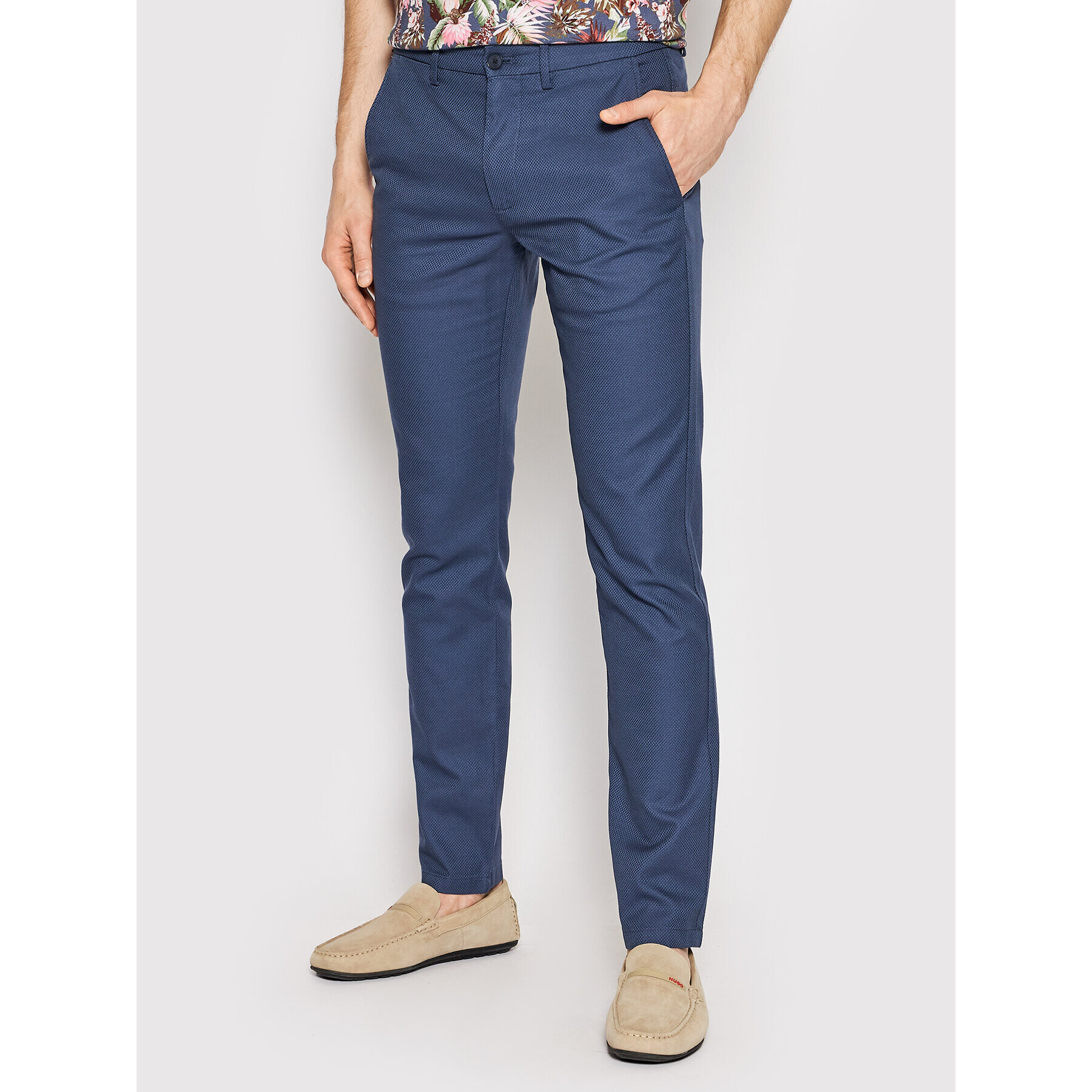 Tommy Hilfiger Chino kalhoty Bleecker MW0MW23559 Tmavomodrá Slim Fit - Pepit.cz