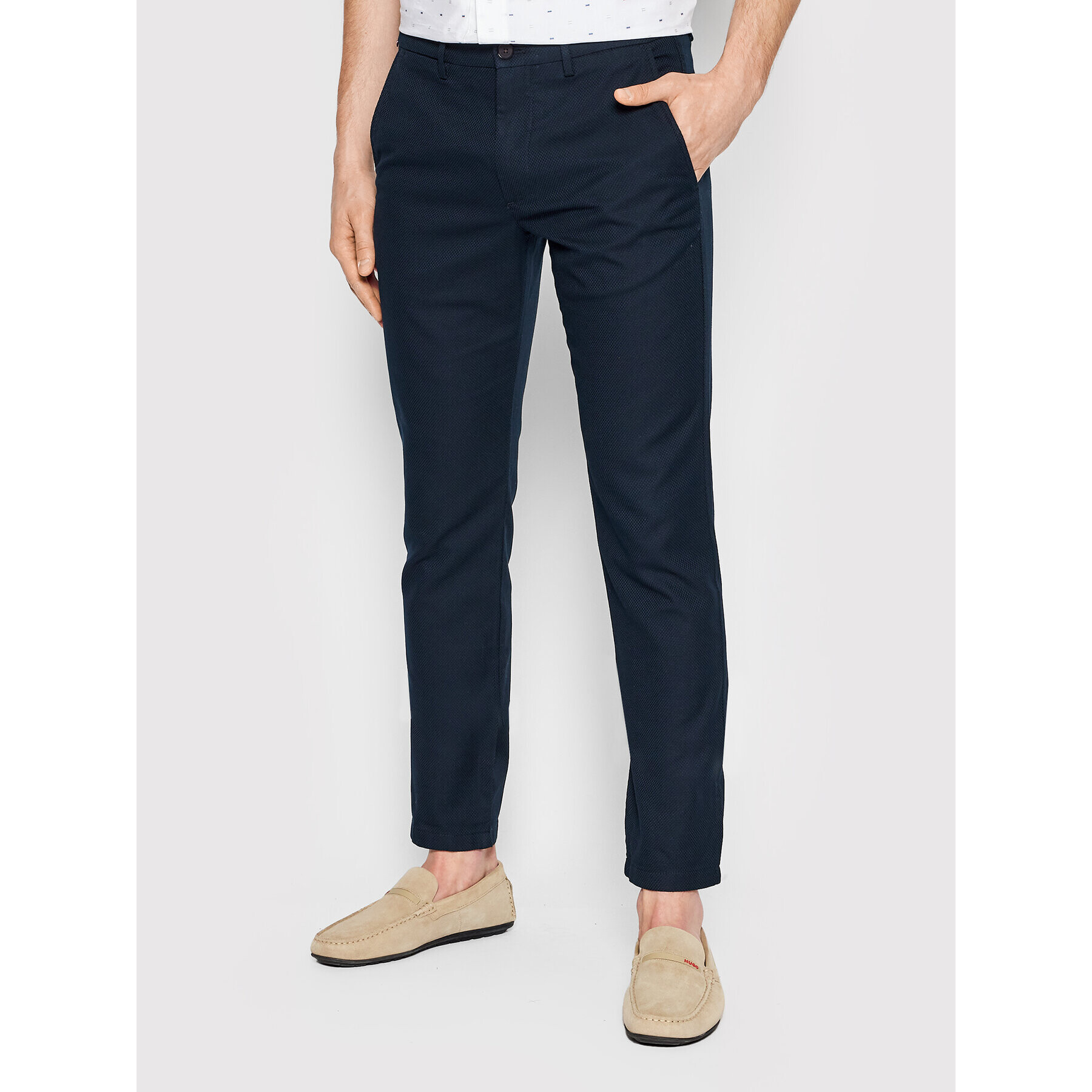 Tommy Hilfiger Chino kalhoty Bleecker MW0MW23559 Tmavomodrá Slim Fit - Pepit.cz