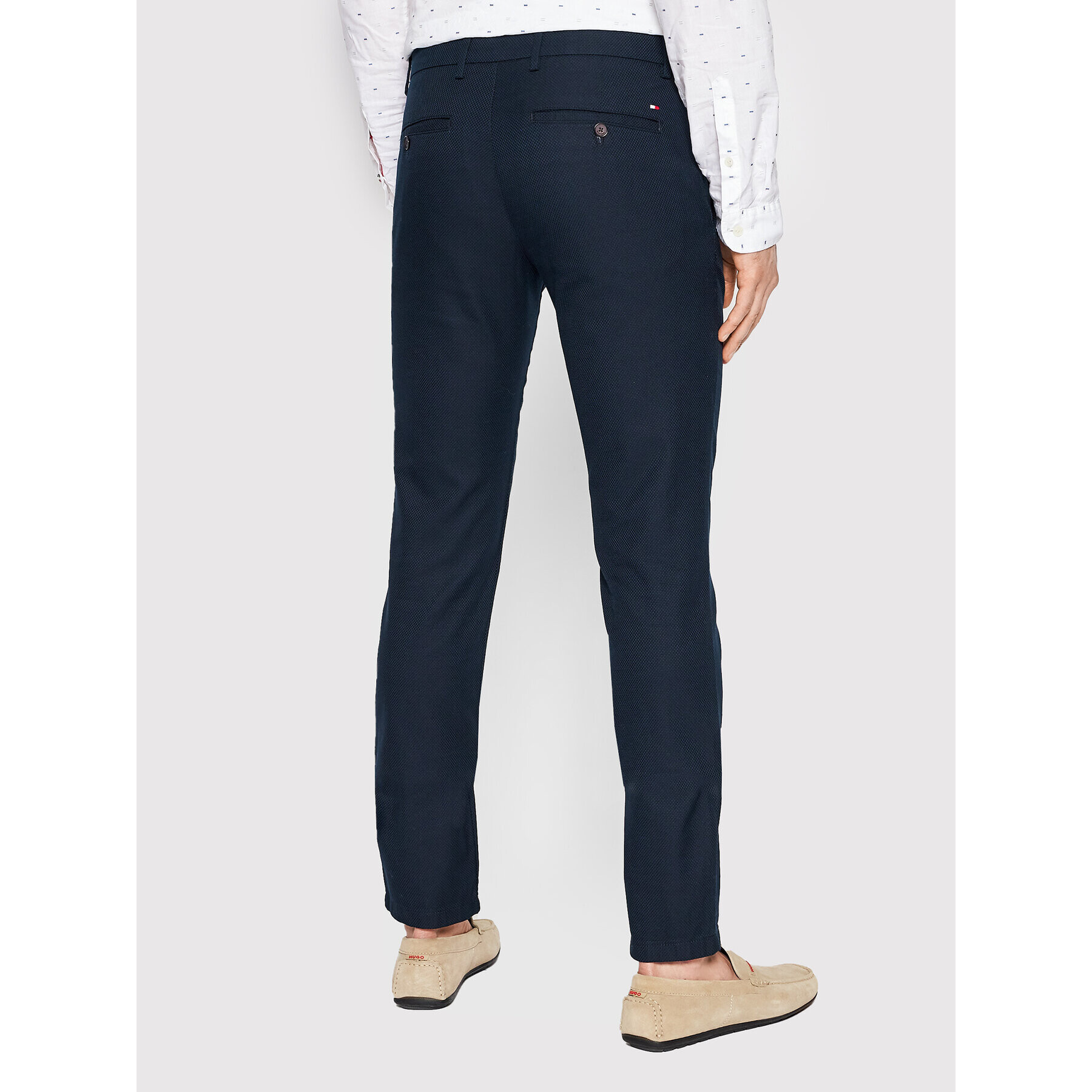 Tommy Hilfiger Chino kalhoty Bleecker MW0MW23559 Tmavomodrá Slim Fit - Pepit.cz