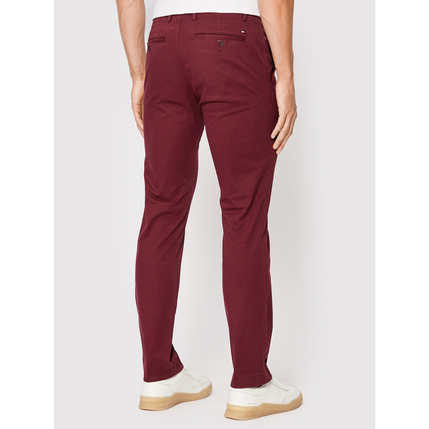 Tommy Hilfiger Chino kalhoty Bleecker MW0MW26619 Bordó Slim Fit - Pepit.cz