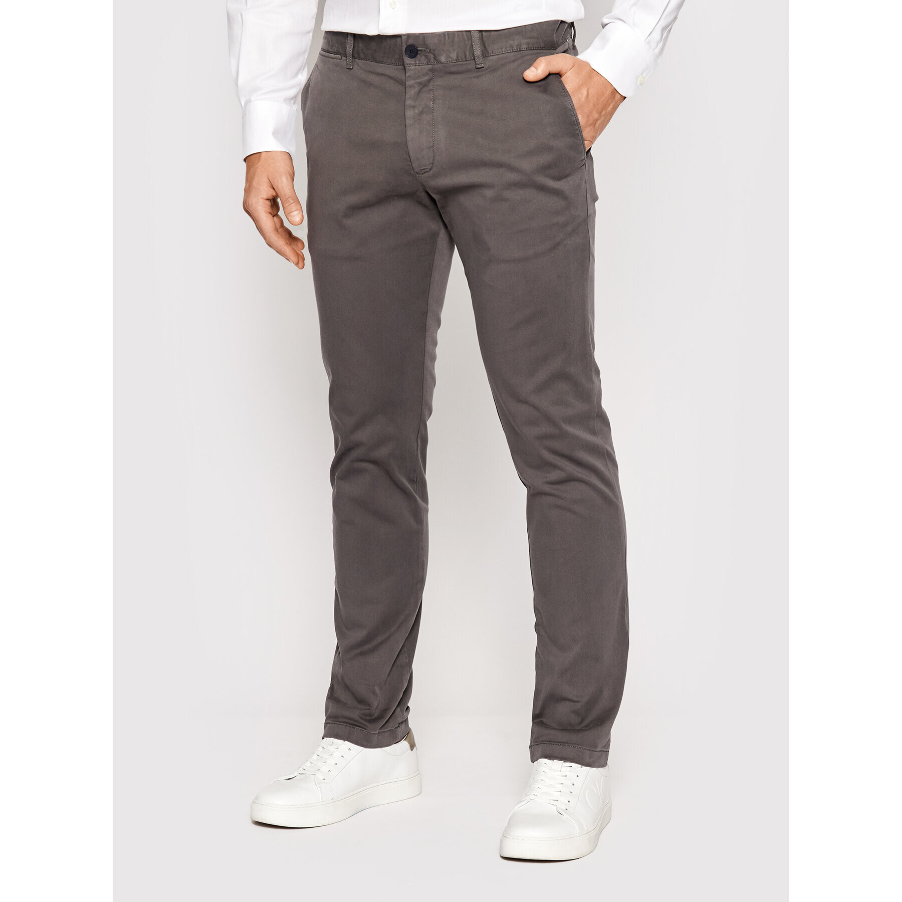 Tommy Hilfiger Chino kalhoty Core Bleecker MW0MW20968 Šedá Slim Fit - Pepit.cz