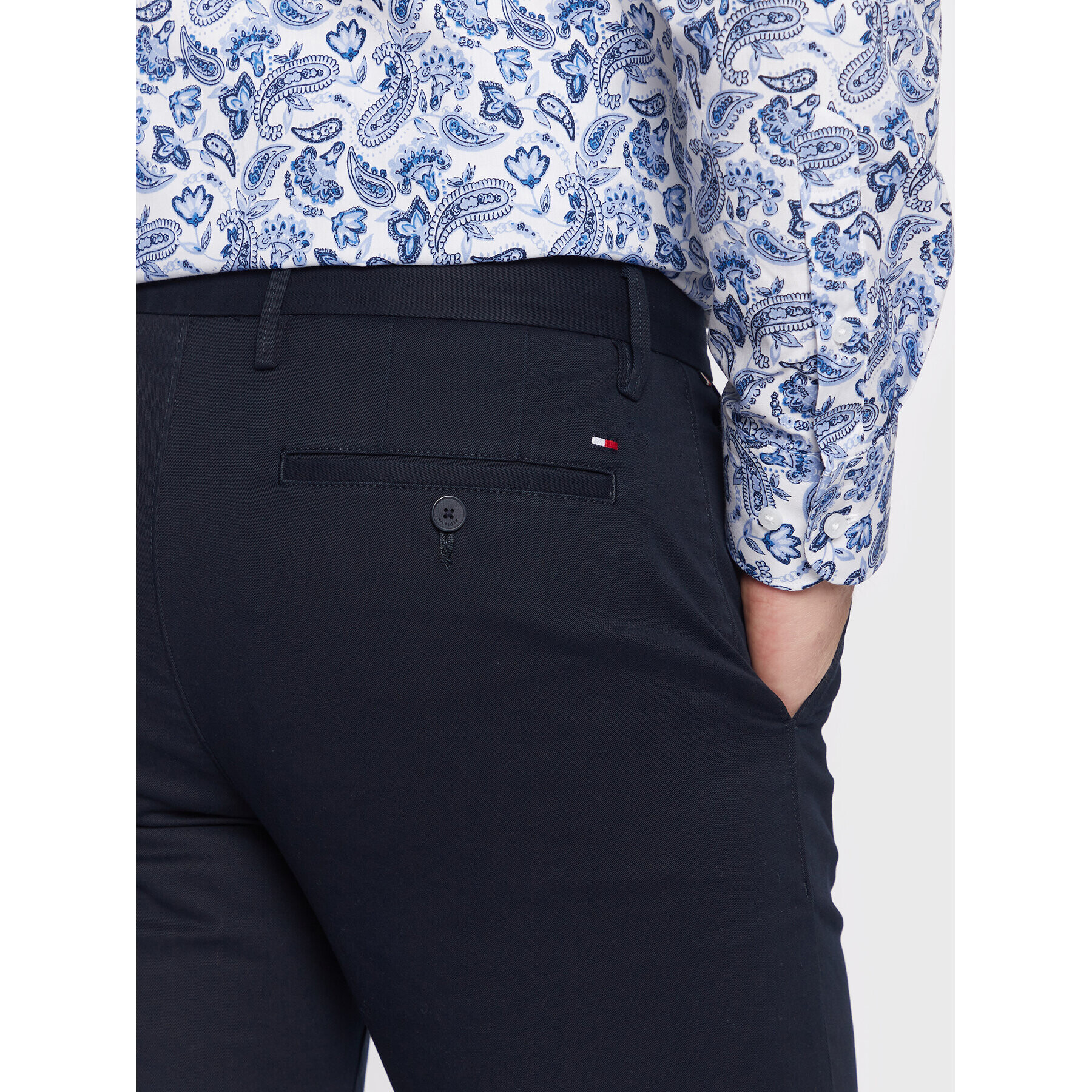 Tommy Hilfiger Chino kalhoty Core Denton MW0MW28884 Tmavomodrá Straight Fit - Pepit.cz