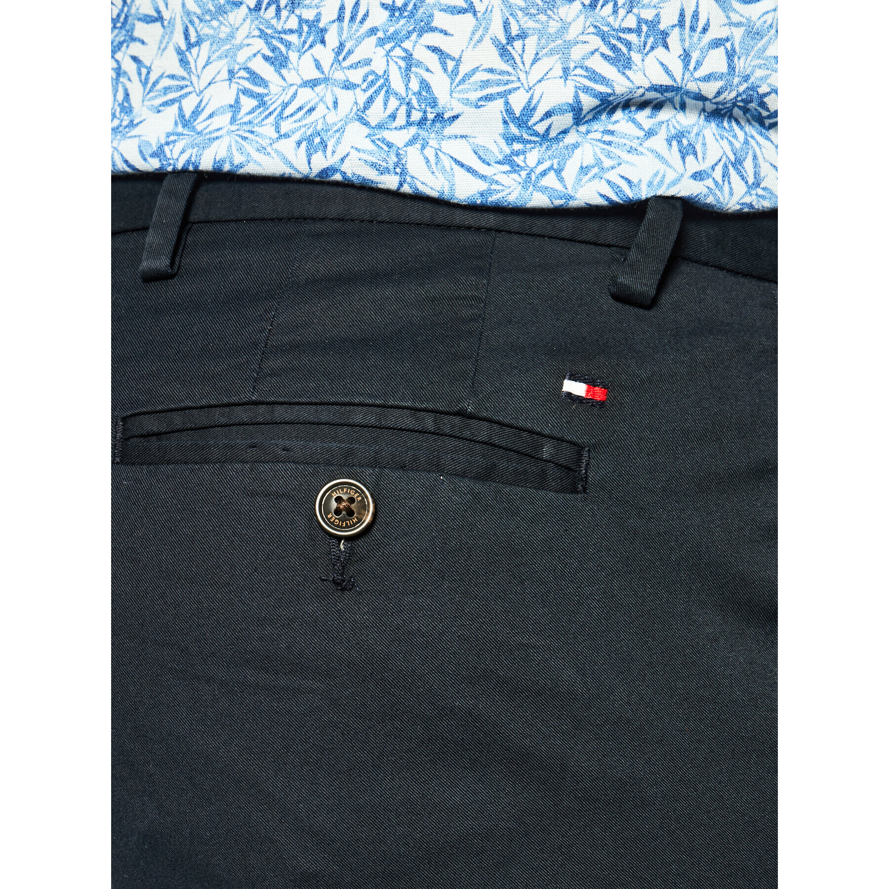 Tommy Hilfiger Chino kalhoty Denton Chino Summer Twill Flex MW0MW13299 Tmavomodrá Regular Fit - Pepit.cz