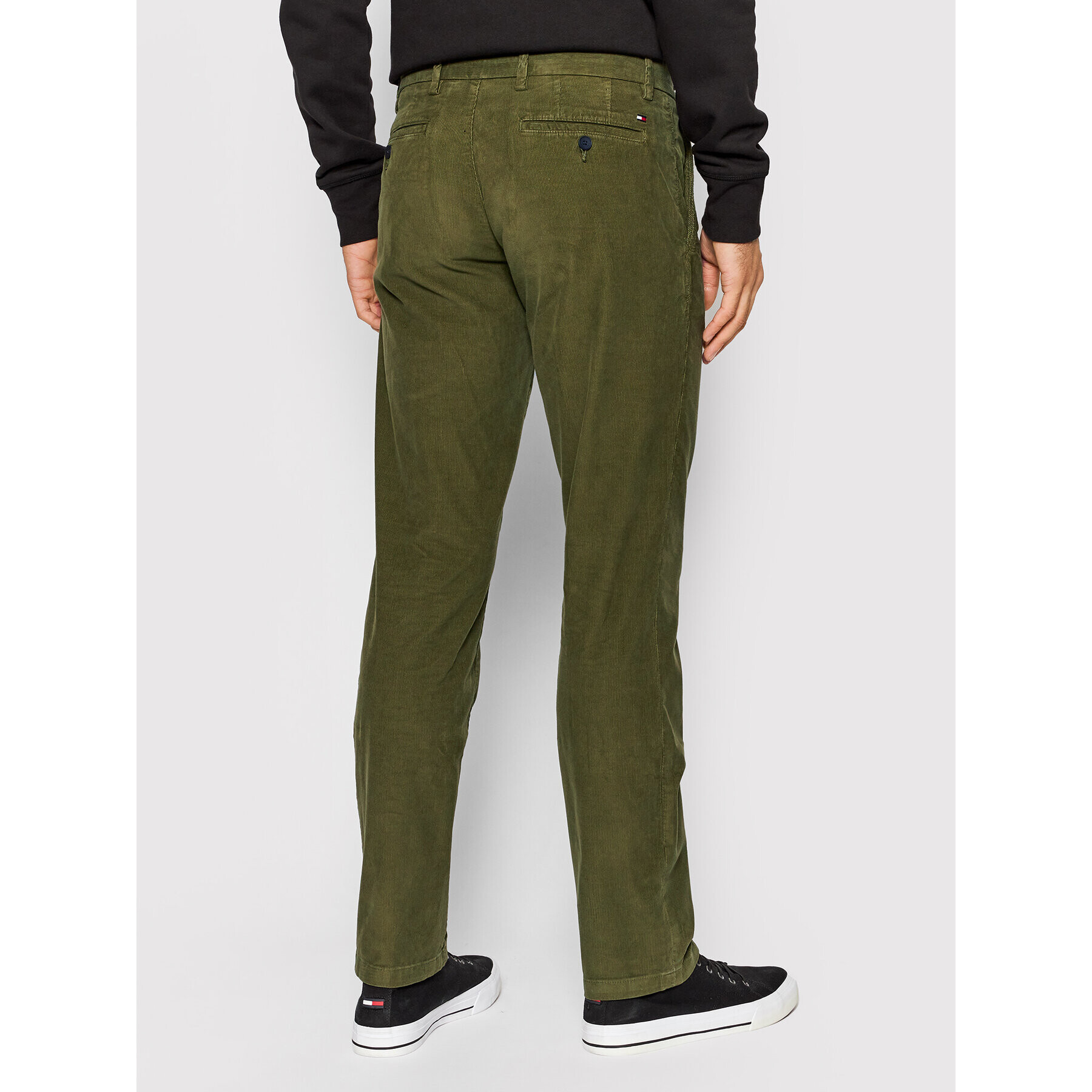 Tommy Hilfiger Chino kalhoty Denton MW0MW19889 Zelená Straight Fit - Pepit.cz