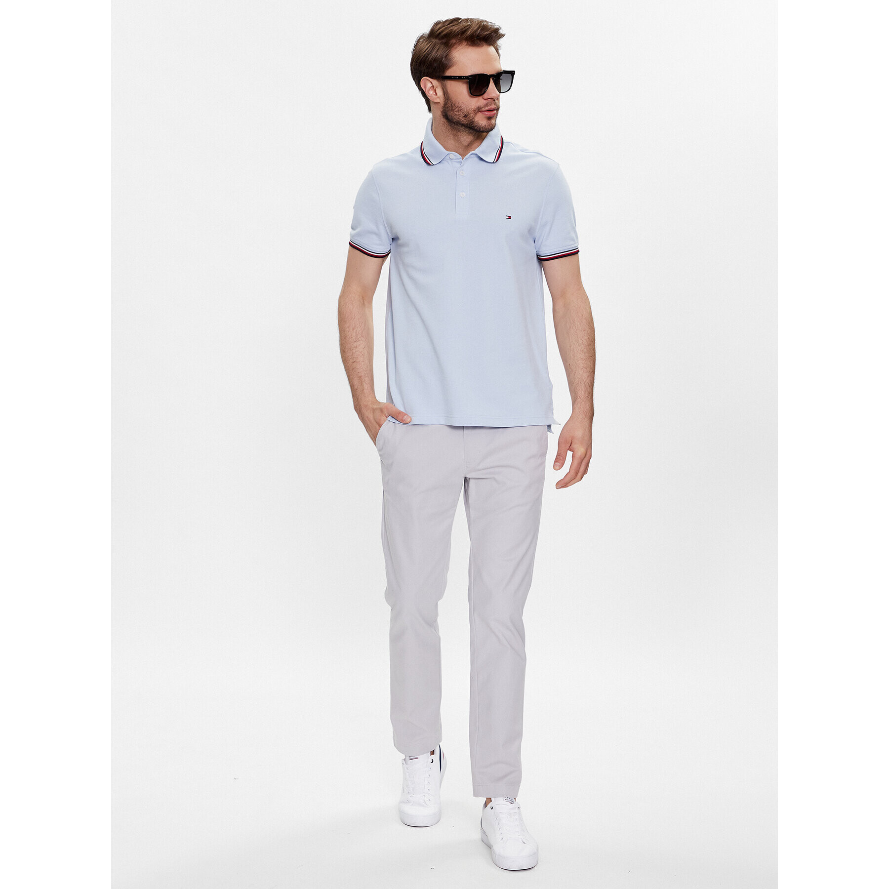 Tommy Hilfiger Chino kalhoty Denton MW0MW25964 Šedá Regular Fit - Pepit.cz