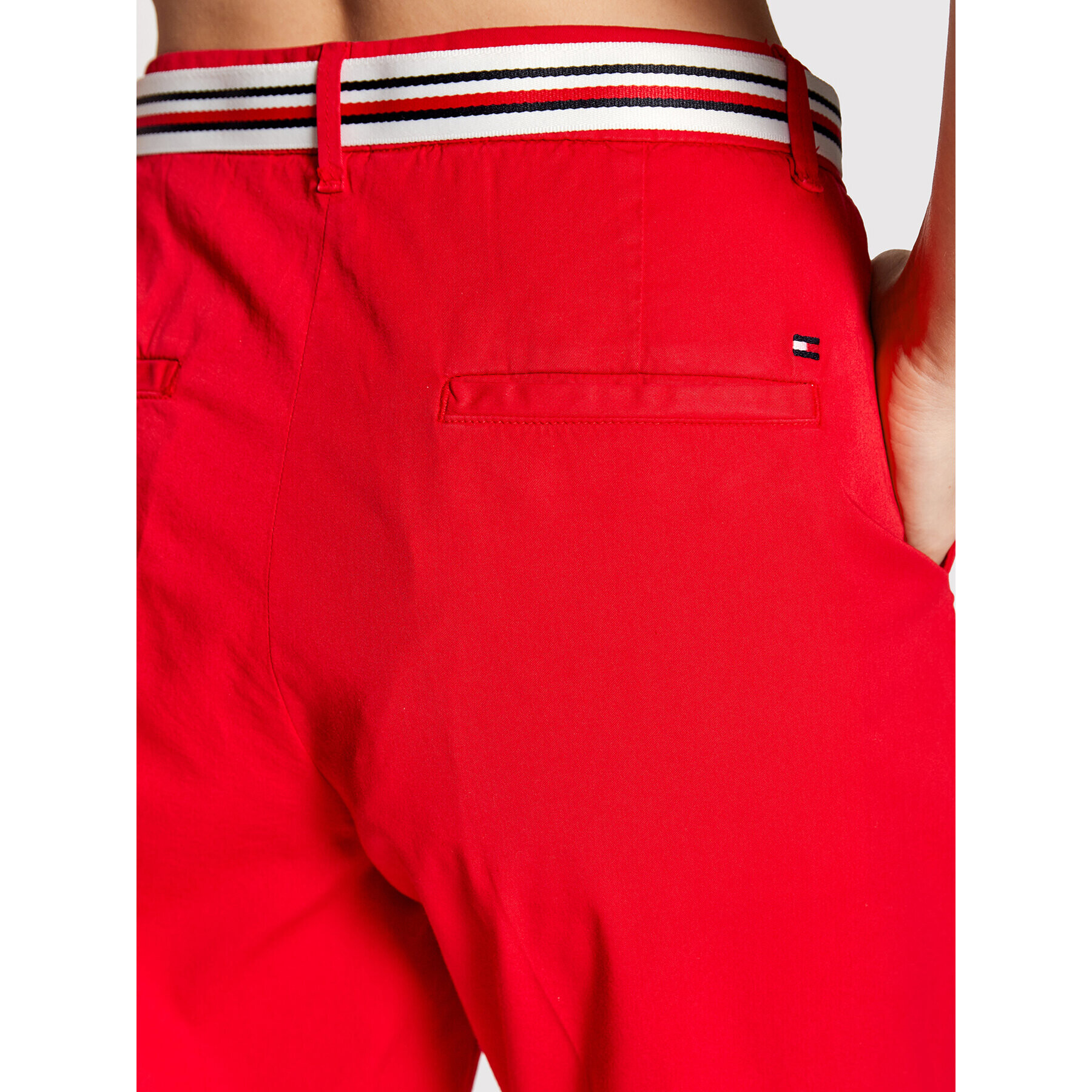 Tommy Hilfiger Chino kalhoty Hailey WW0WW34703 Červená Slim Fit - Pepit.cz