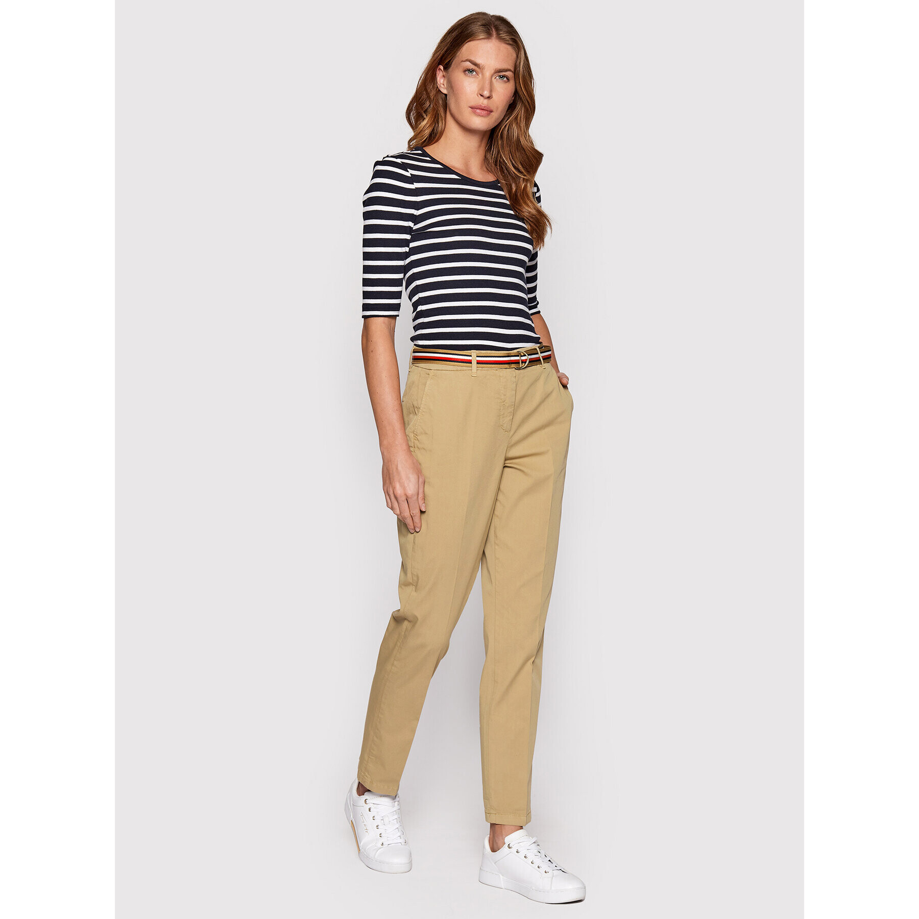 Tommy Hilfiger Chino kalhoty Hailey WW0WW34703 Hnědá Slim Fit - Pepit.cz