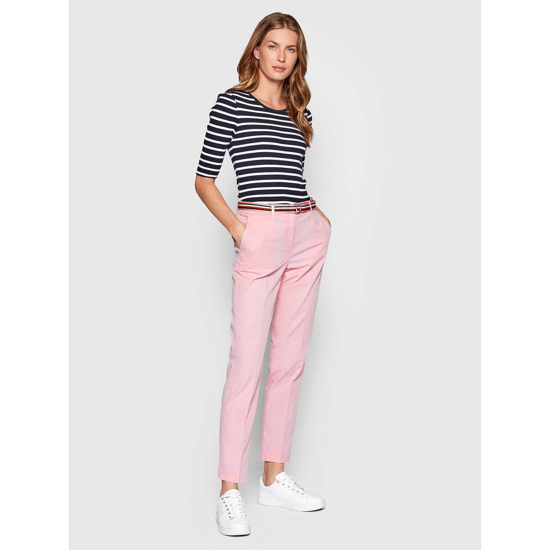 Tommy Hilfiger Chino kalhoty Hailey WW0WW34703 Růžová Slim Fit - Pepit.cz