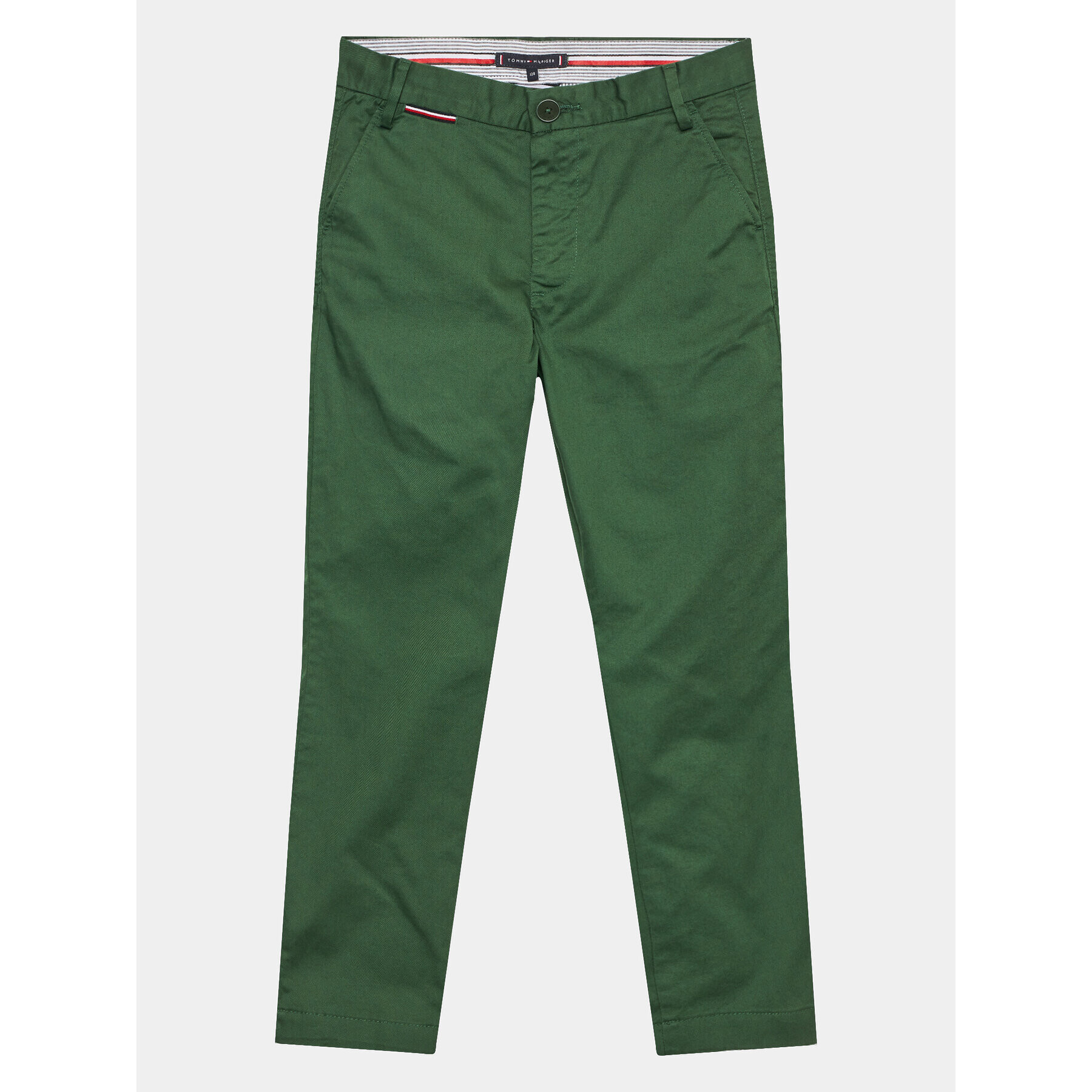 Tommy Hilfiger Kalhoty z materiálu KB0KB08609 D Zelená Slim Fit - Pepit.cz