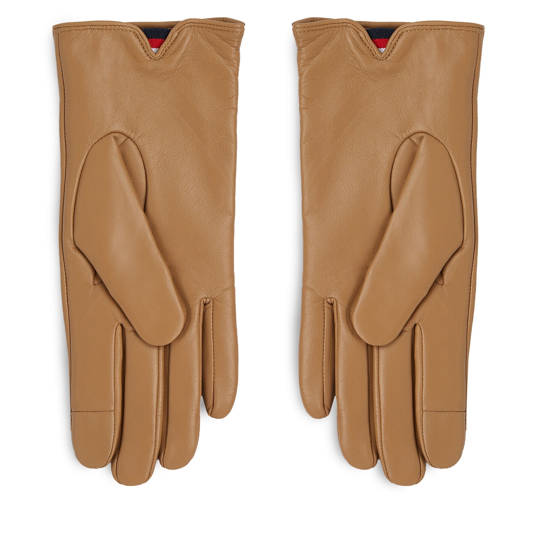 Tommy Hilfiger Dámské rukavice Essential Flag Leather Gloves AW0AW15360 Béžová - Pepit.cz