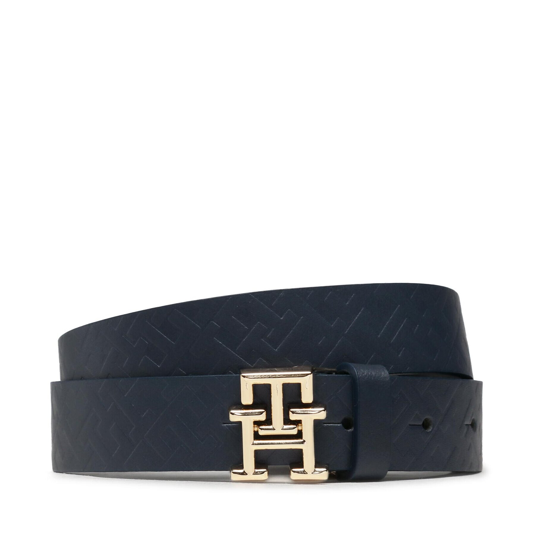 Tommy Hilfiger Dámský pásek Th Logo Mono 2.5 AW0AW14622 Tmavomodrá - Pepit.cz