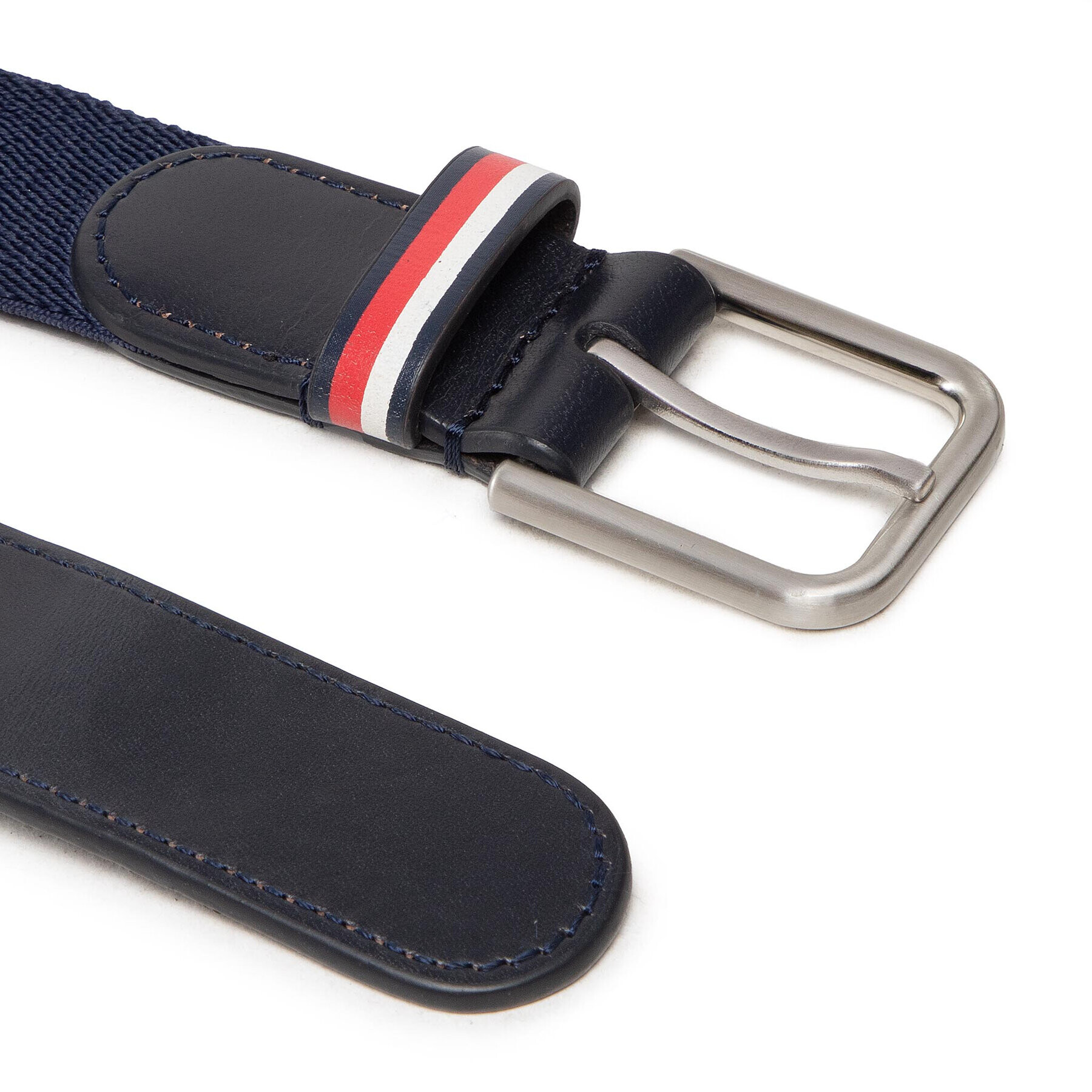 Tommy Hilfiger Dětský pásek Elasticated Leather Belt AM0AM09610 Tmavomodrá - Pepit.cz