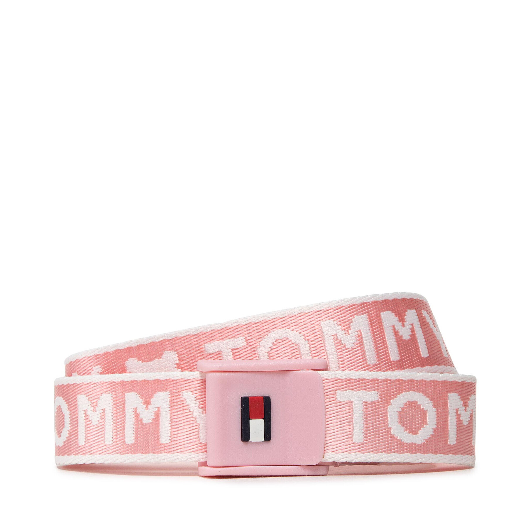 Tommy Hilfiger Dětský pásek Plaque Webbing Belt AU0AU01505 Růžová - Pepit.cz