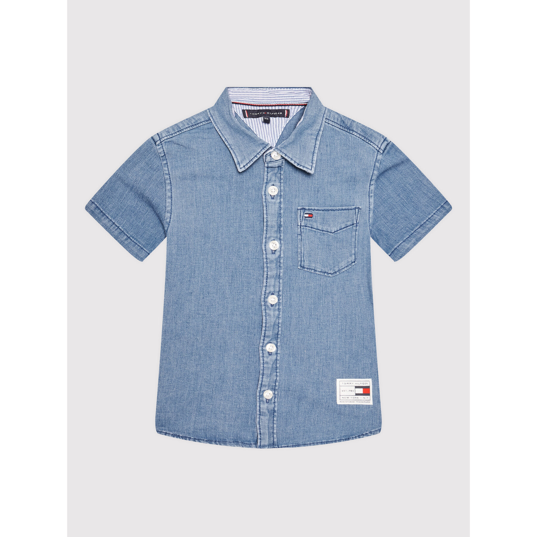 Tommy Hilfiger džínová košile KB0KB07433 D Modrá Regular Fit - Pepit.cz