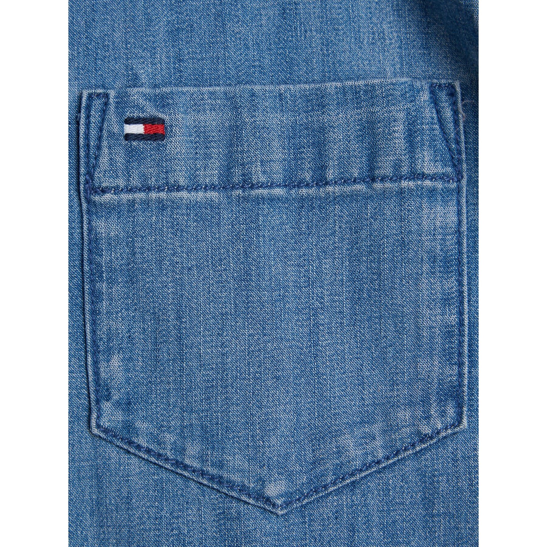 Tommy Hilfiger džínová košile KB0KB08307 D Modrá Regular Fit - Pepit.cz