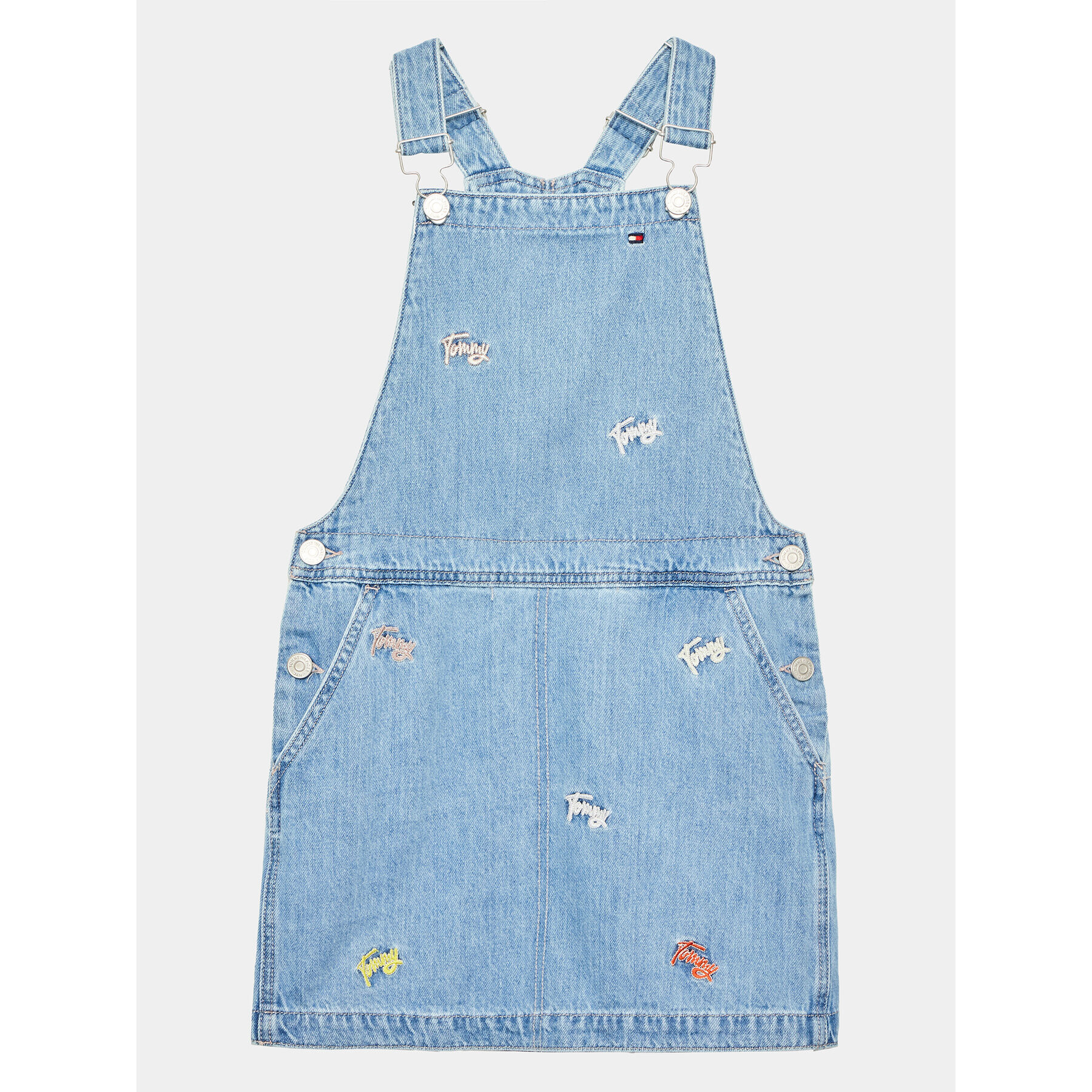 Tommy Hilfiger Džínové šaty Dungaree KG0KG07194 D Modrá Regular Fit - Pepit.cz