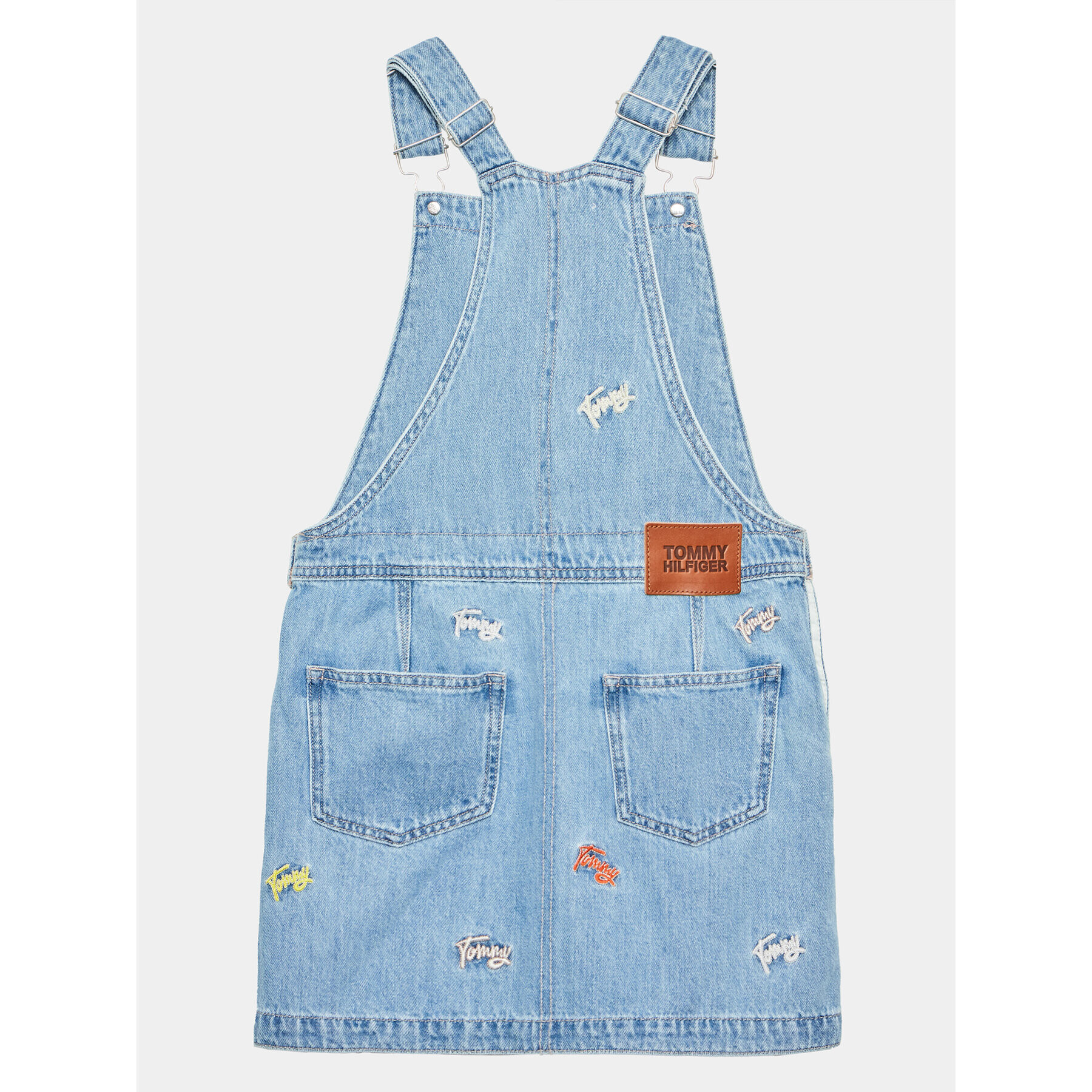 Tommy Hilfiger Džínové šaty Dungaree KG0KG07194 D Modrá Regular Fit - Pepit.cz