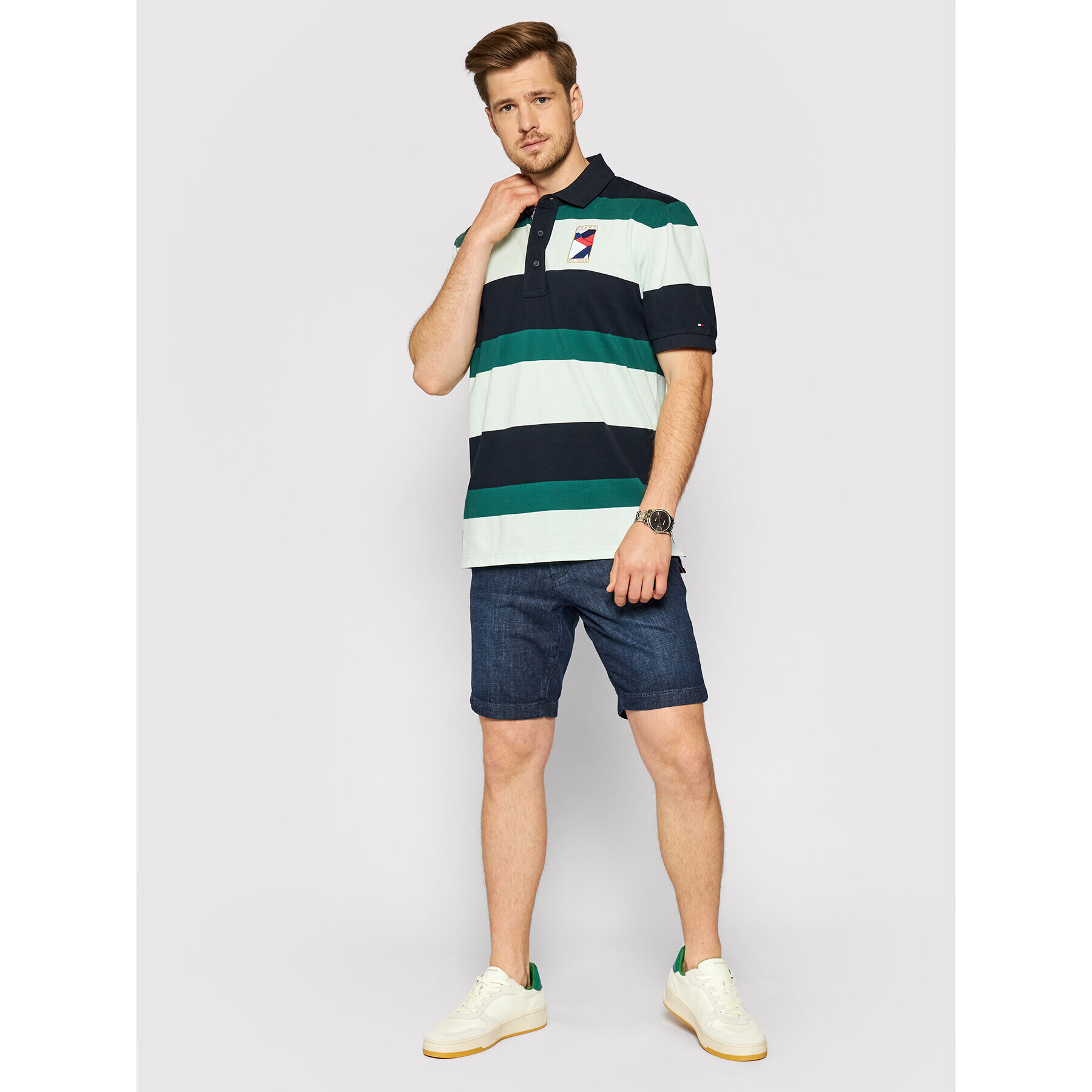 Tommy Hilfiger Džínové šortky Brooklyn MW0MW18116 Tmavomodrá Regular Fit - Pepit.cz