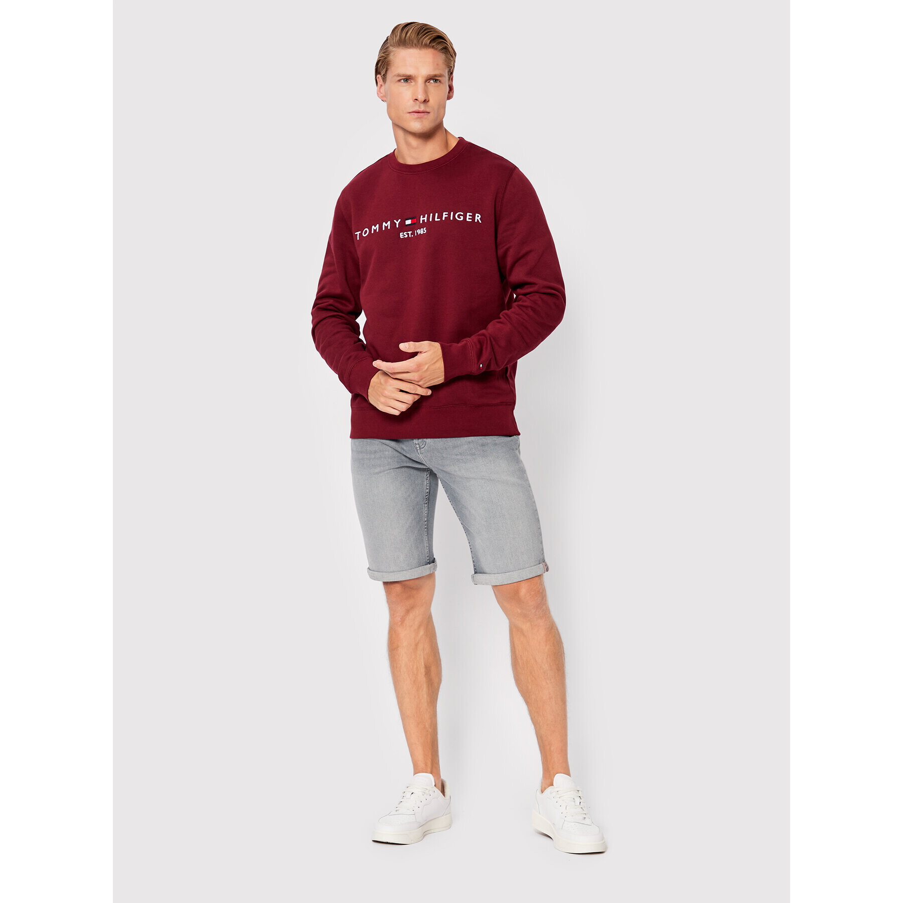 Tommy Hilfiger Džínové šortky Miami MW0MW26482 Šedá Slim Fit - Pepit.cz