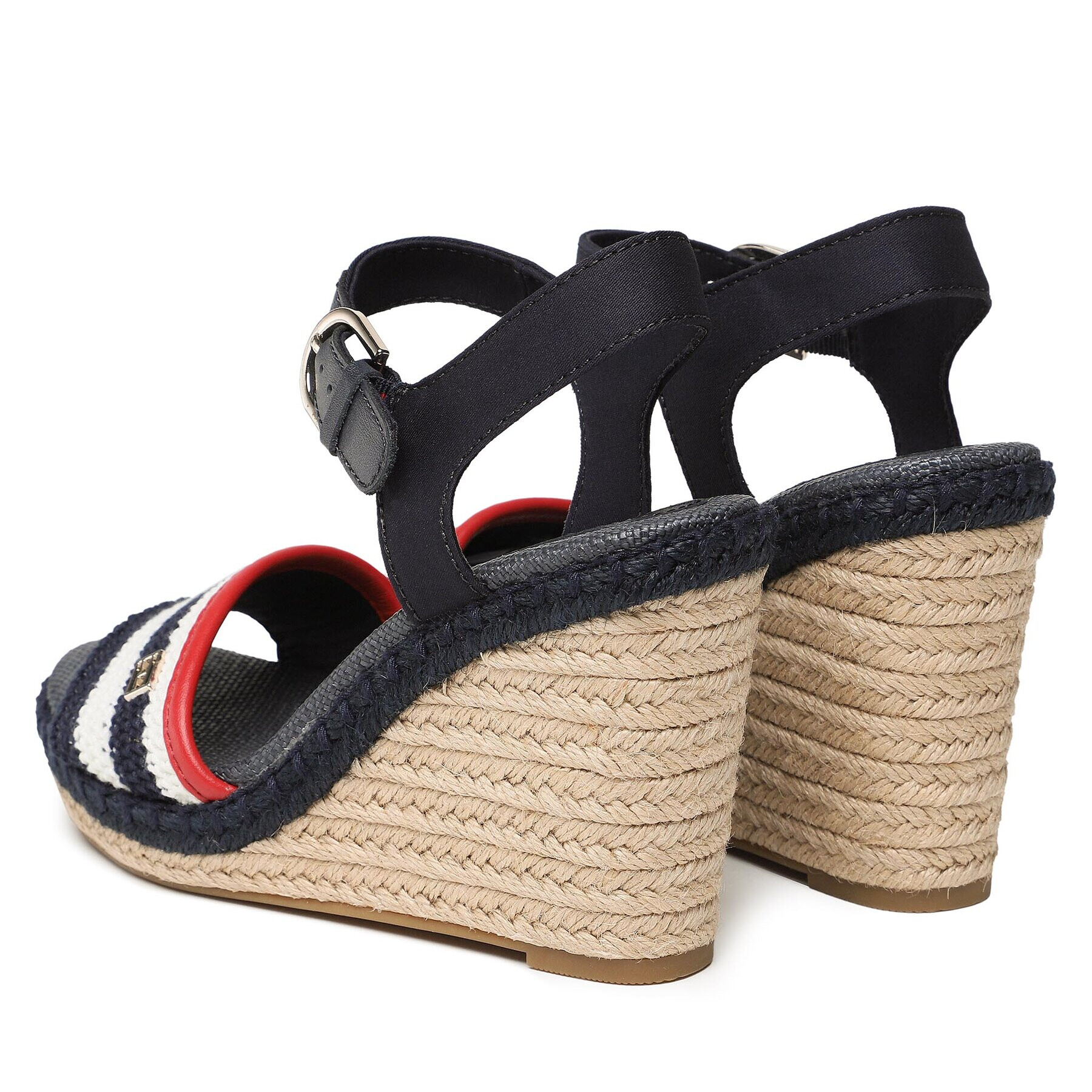 Tommy Hilfiger Espadrilky Feminine Crochet High Wedge FW0FW07274 Tmavomodrá - Pepit.cz