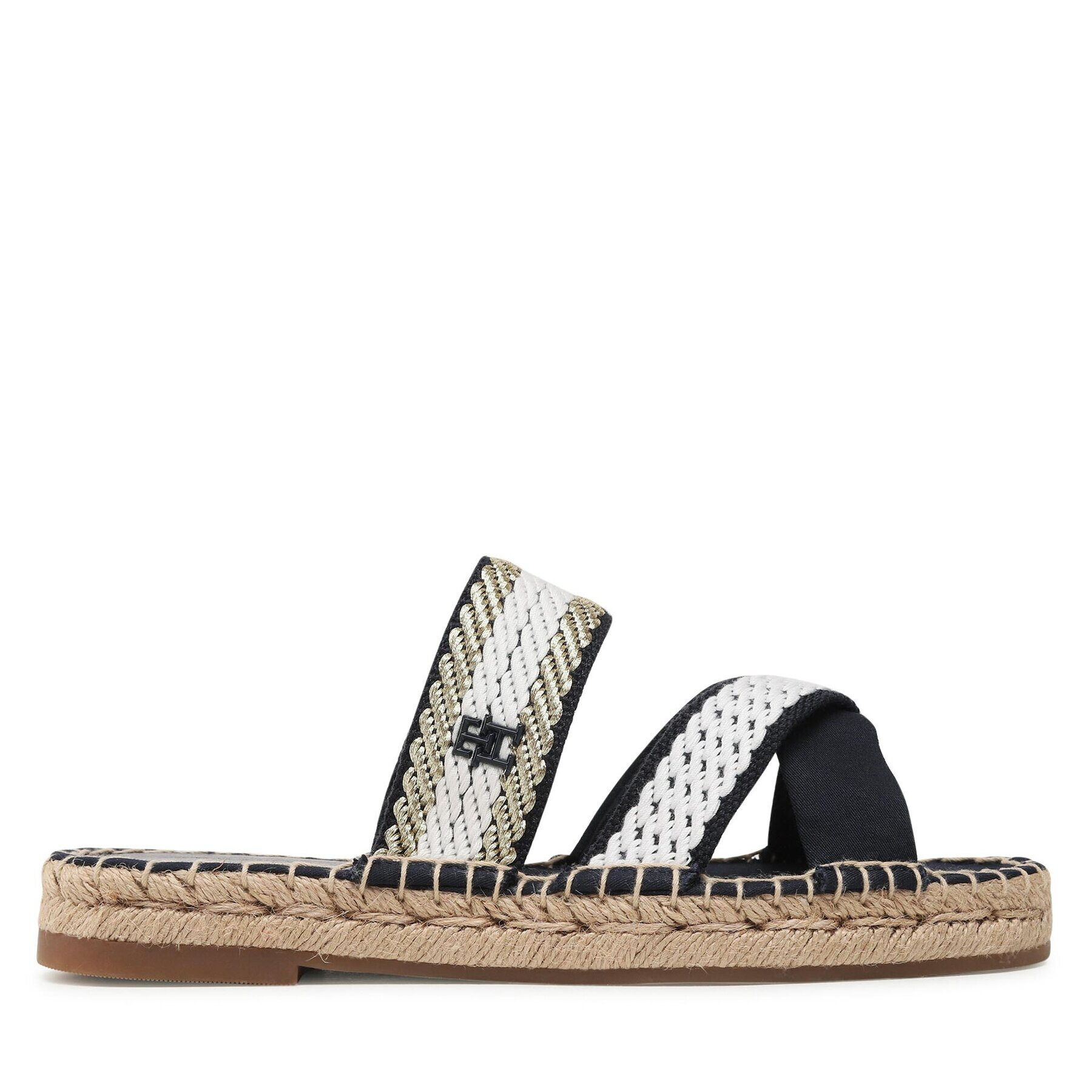 Tommy Hilfiger Espadrilky Golden Webbing Sandal FW0FW07096 Tmavomodrá - Pepit.cz