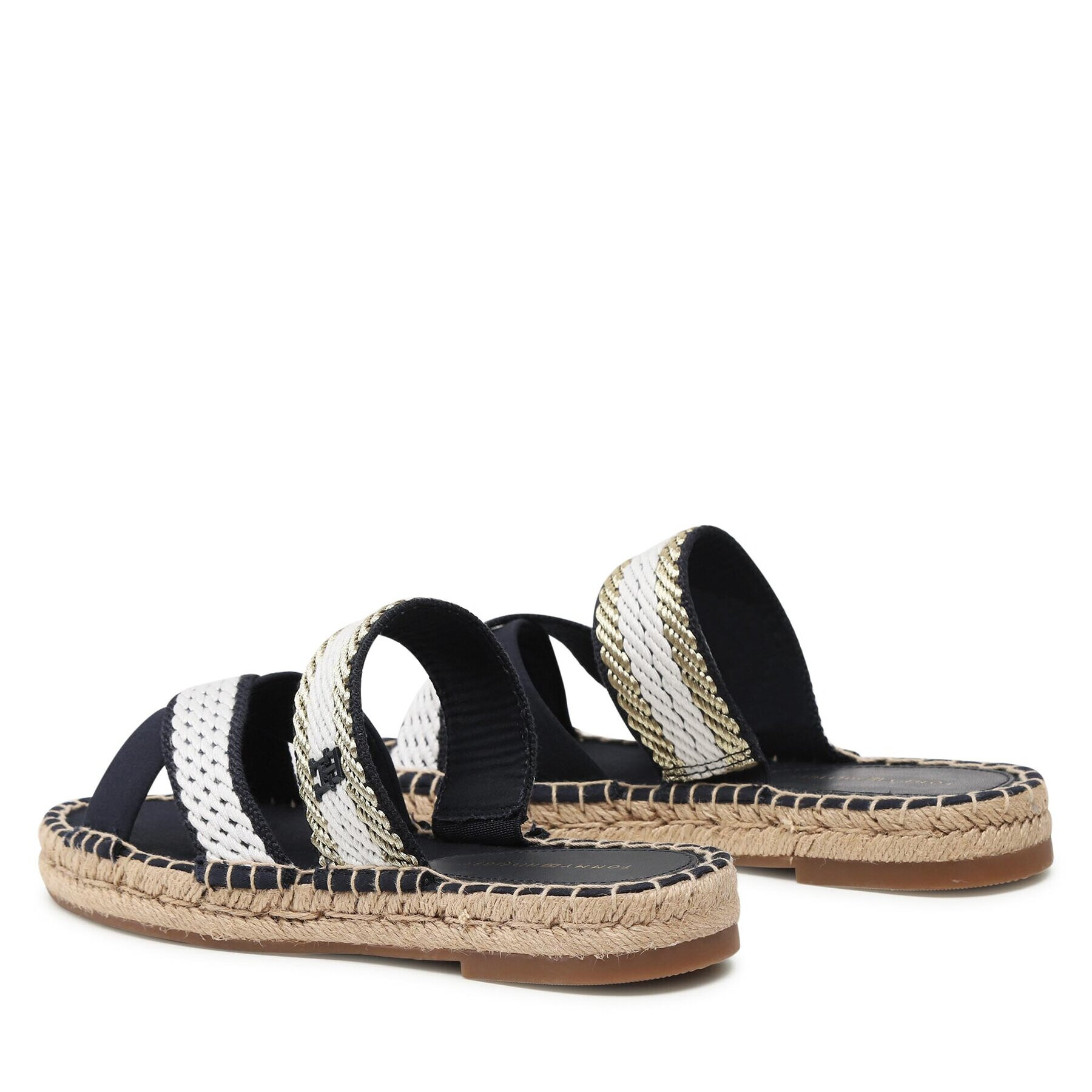 Tommy Hilfiger Espadrilky Golden Webbing Sandal FW0FW07096 Tmavomodrá - Pepit.cz