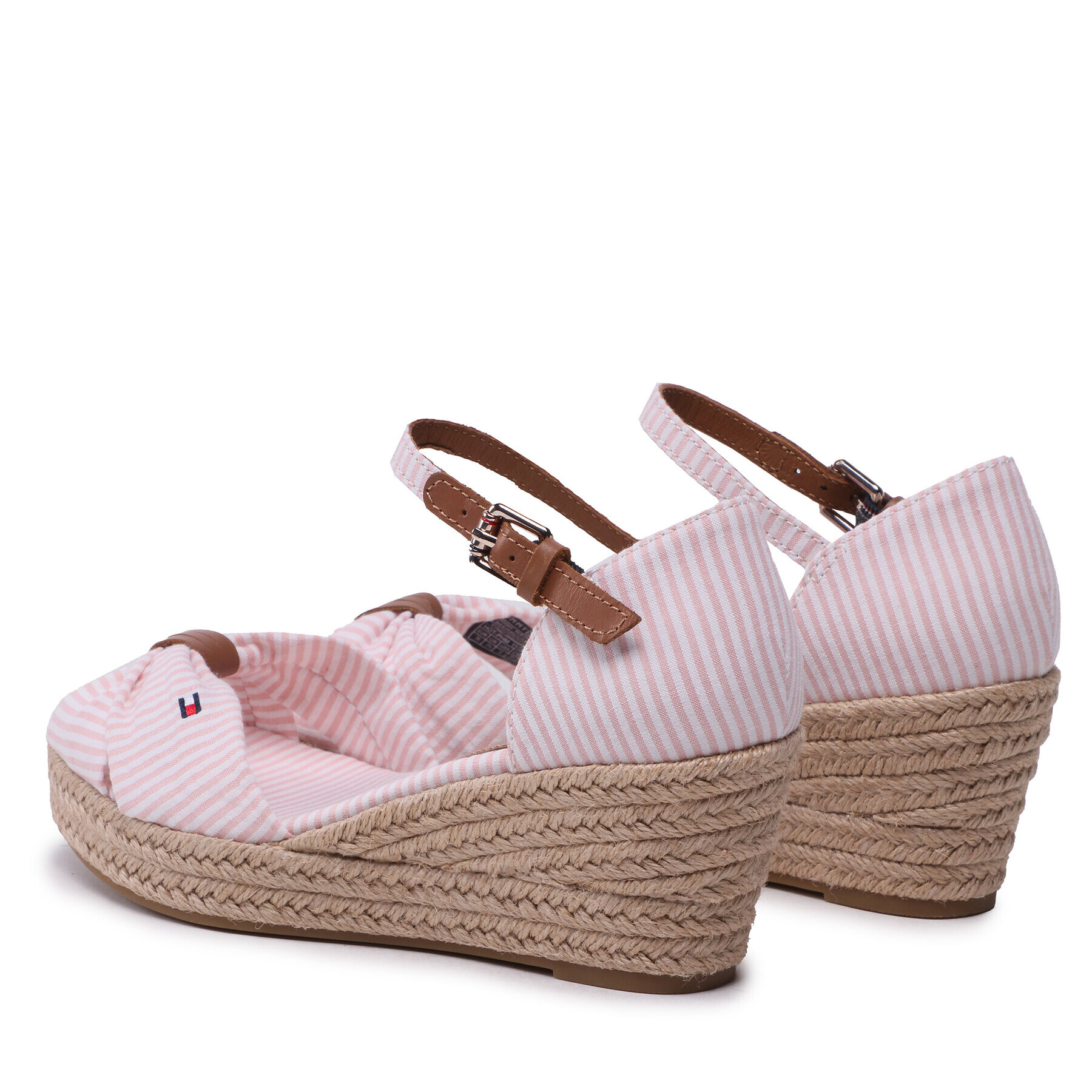 Tommy Hilfiger Espadrilky High Wedge Seersucker FW0FW07158 Růžová - Pepit.cz