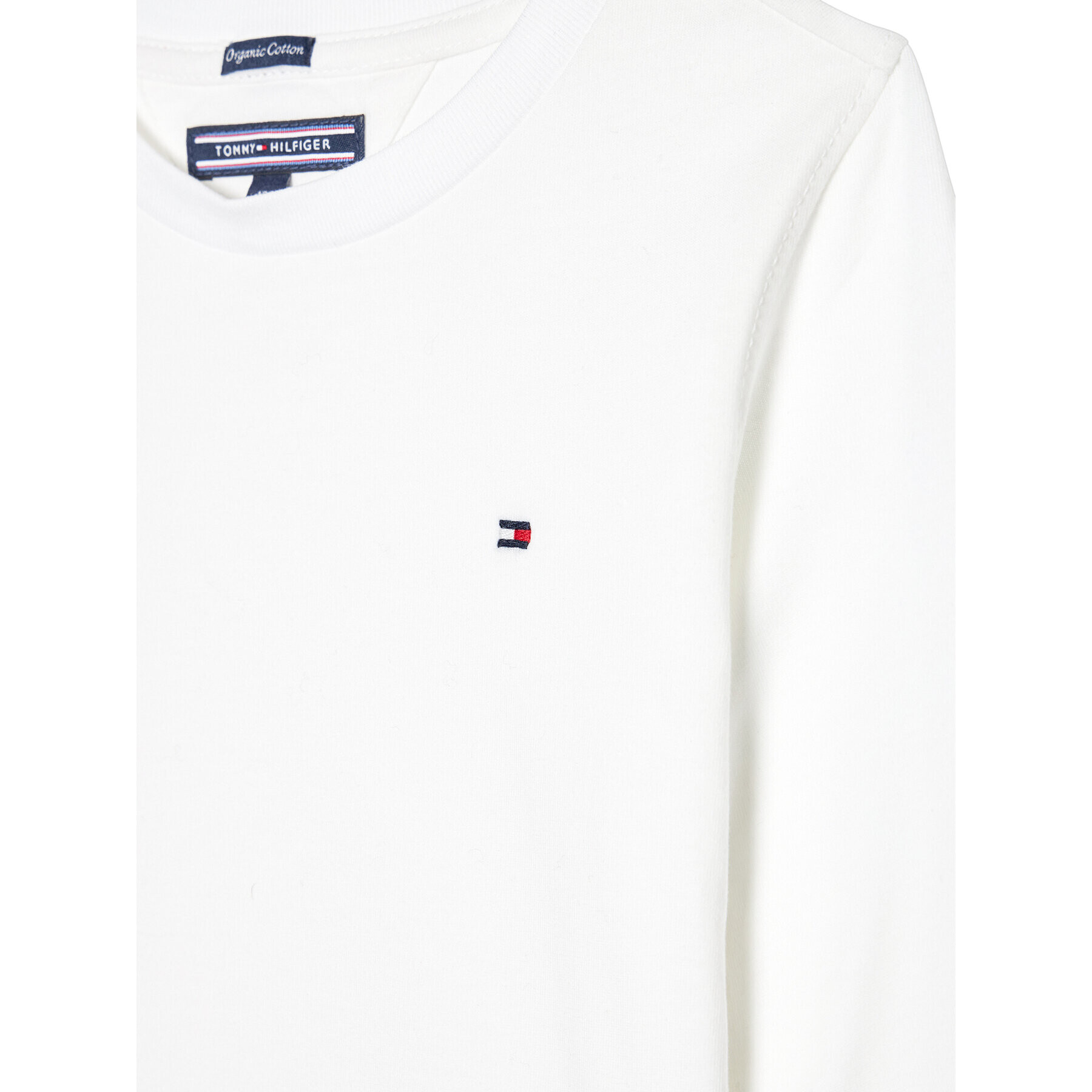 Tommy Hilfiger Halenka Boys Basic Cn Knit L KB0KB04141 Bílá Regular Fit - Pepit.cz