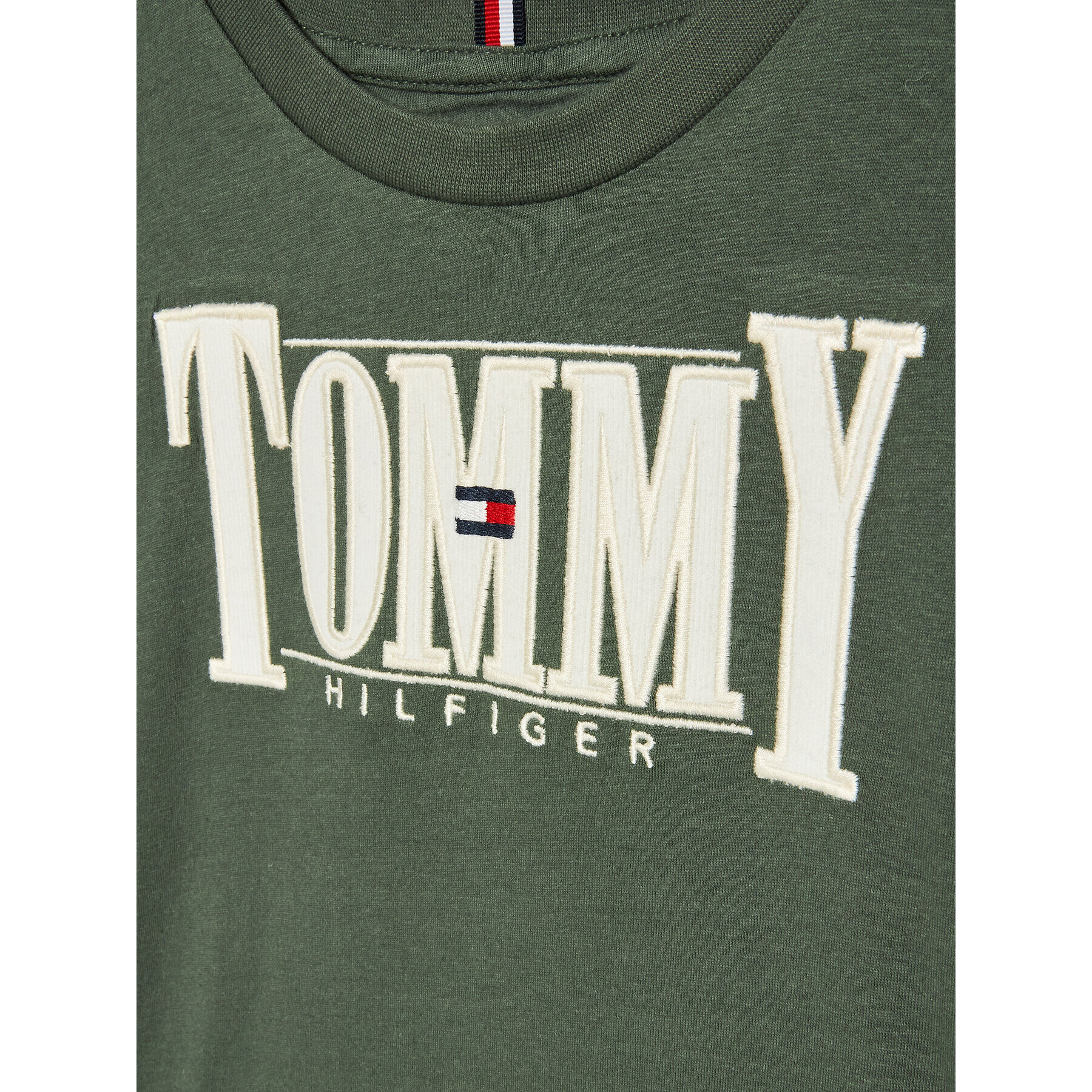 Tommy Hilfiger Halenka Cord Applique KB0KB07791 D Zelená Regular Fit - Pepit.cz