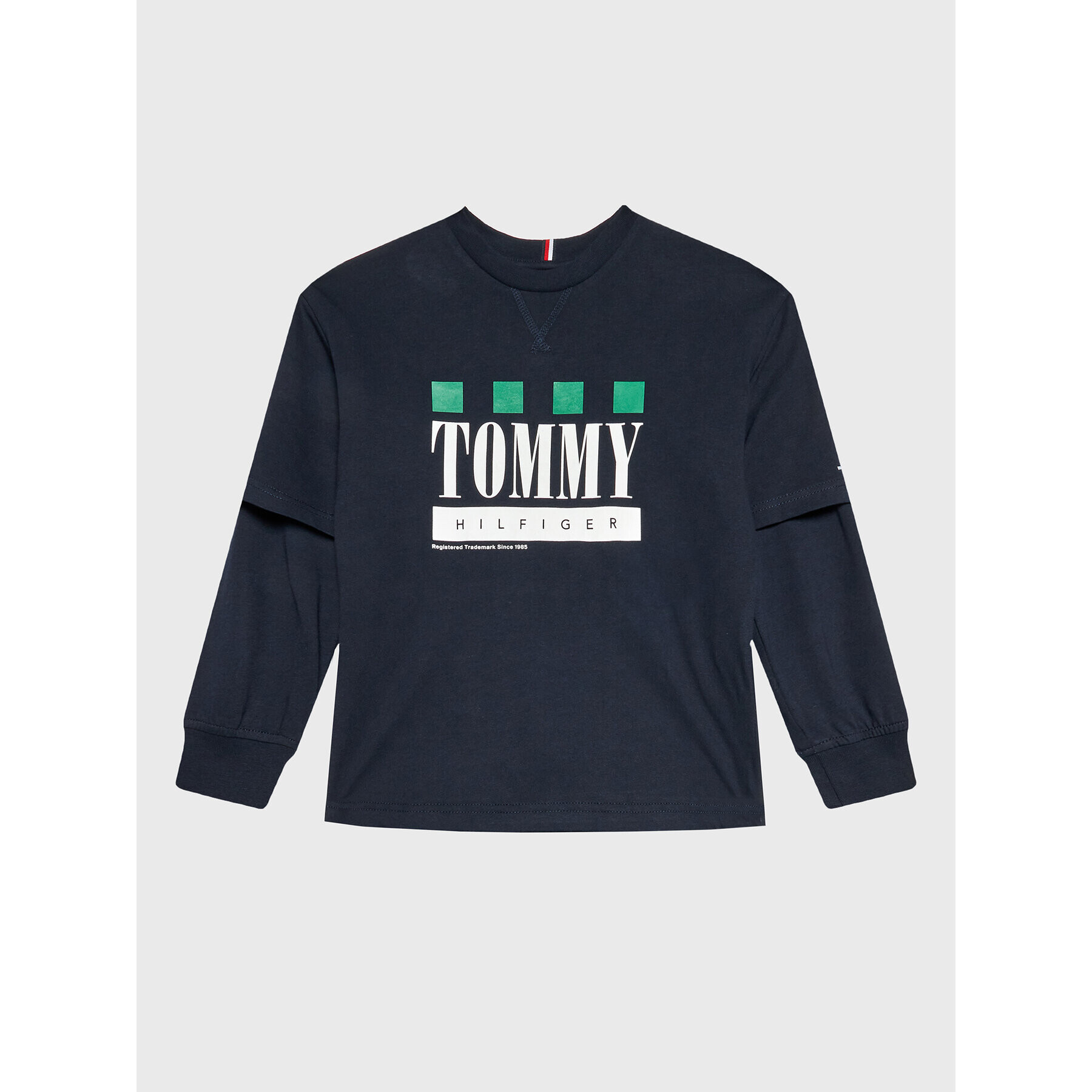 Tommy Hilfiger Halenka Double Layer KB0KB07793 D Tmavomodrá Regular Fit - Pepit.cz