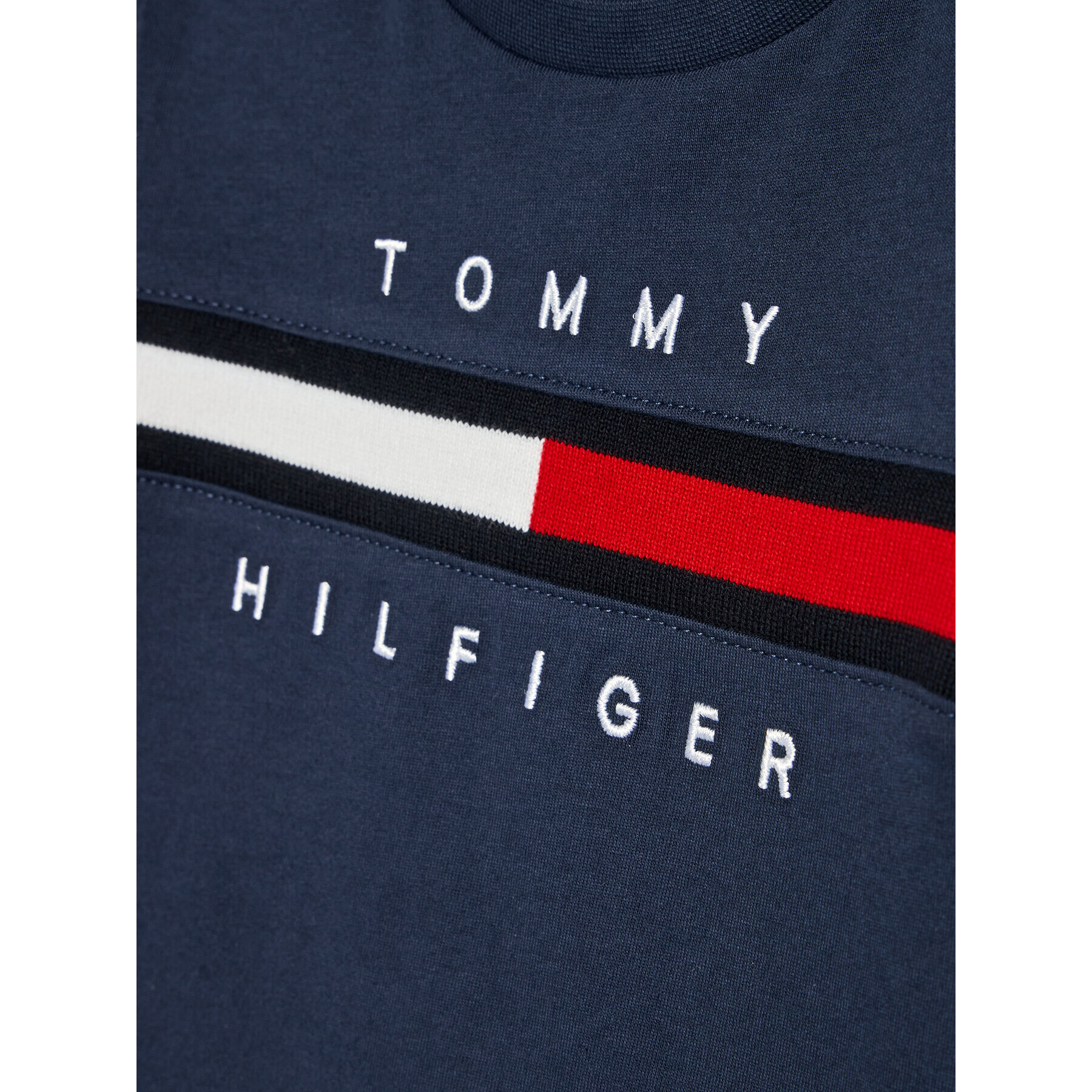 Tommy Hilfiger Halenka Flag Rib Insert KB0KB06951 D Tmavomodrá Regular Fit - Pepit.cz