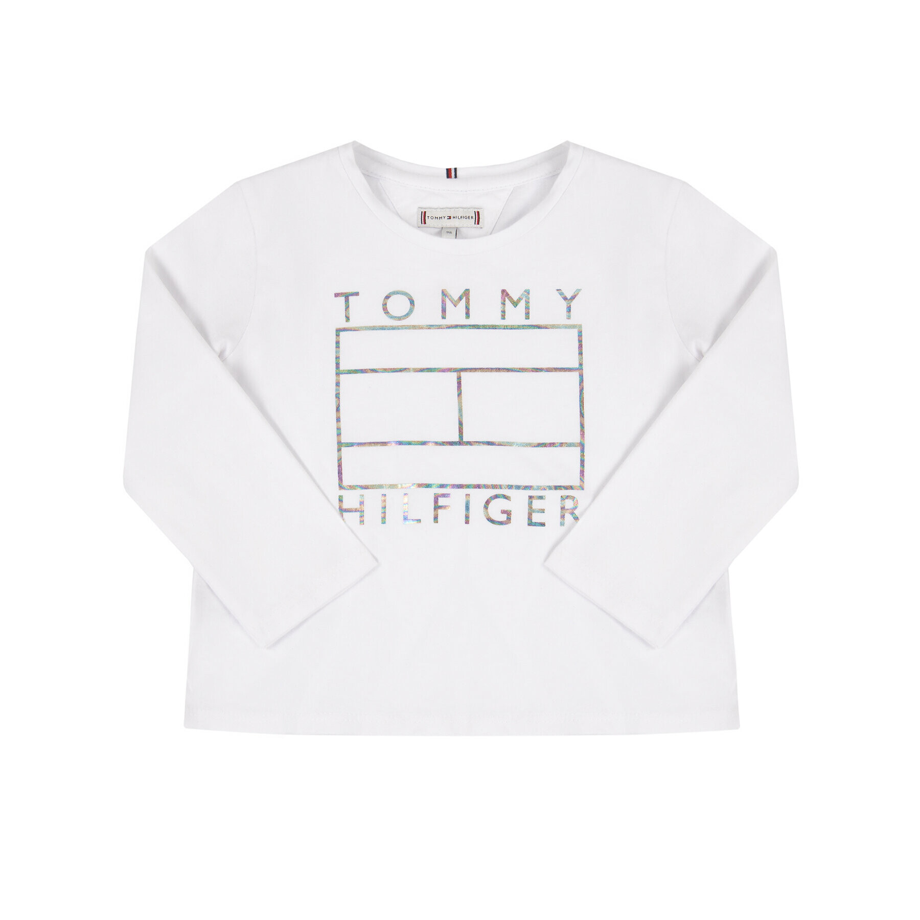 Tommy Hilfiger Halenka Foil Flag KG0KG04892 M Bílá Regular Fit - Pepit.cz