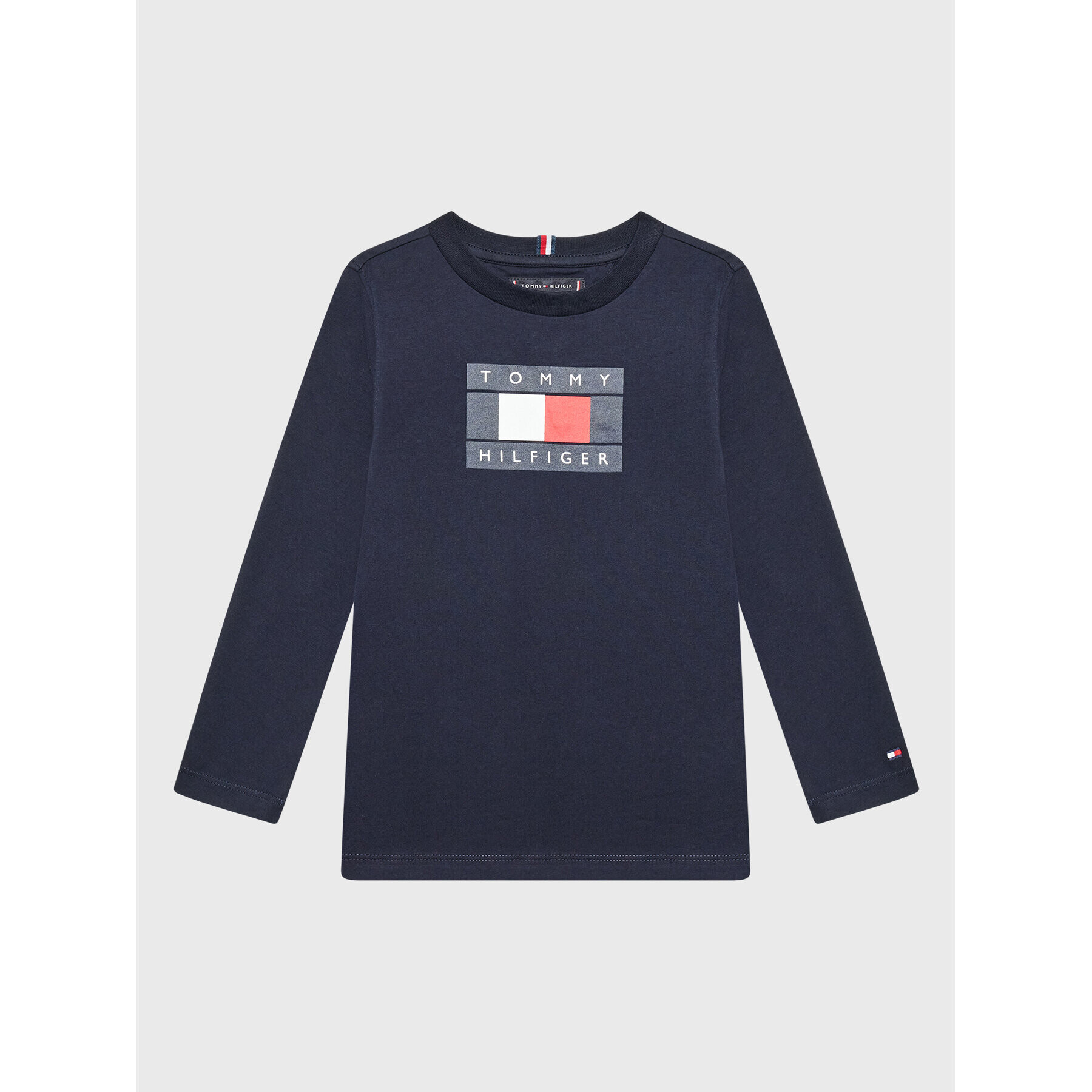 Tommy Hilfiger Halenka Global Stripe Flag KB0KB07601 Tmavomodrá Regular Fit - Pepit.cz